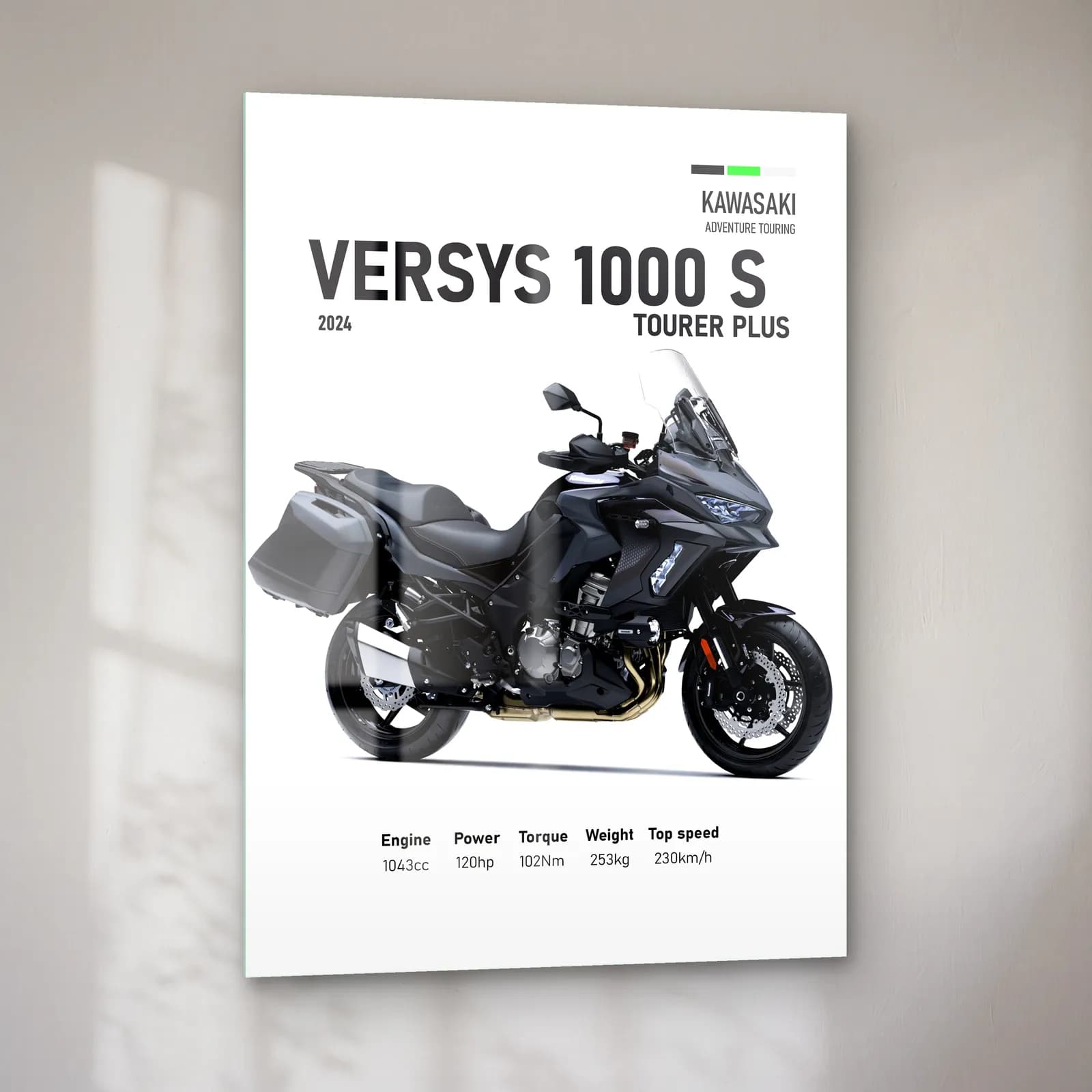 Versys 1000 S Tourer Plus 2024 cam tablo — sol açıdan görünüm
