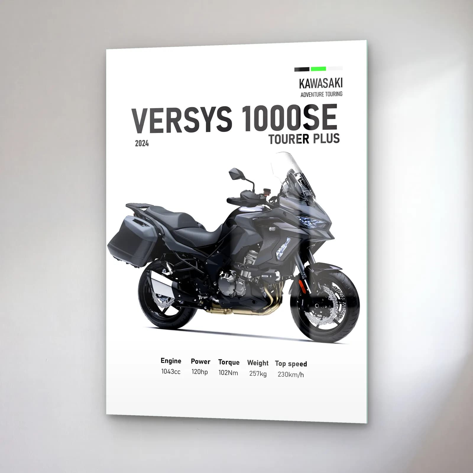 Versys 1000 SE Tourer Plus 2024 cam tablo — sağ açıdan görünüm