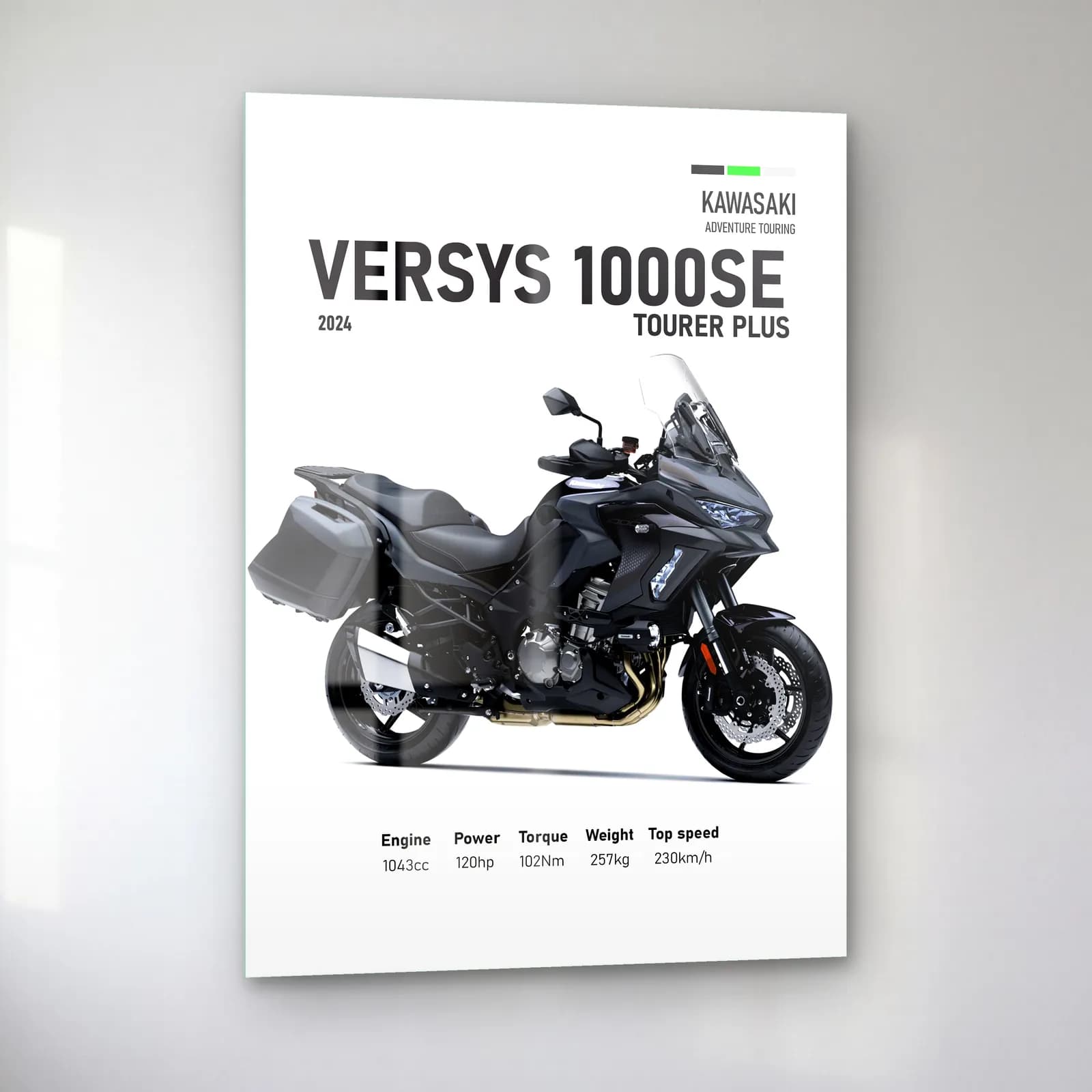 Versys 1000 SE Tourer Plus 2024 cam tablo — sol açıdan görünüm