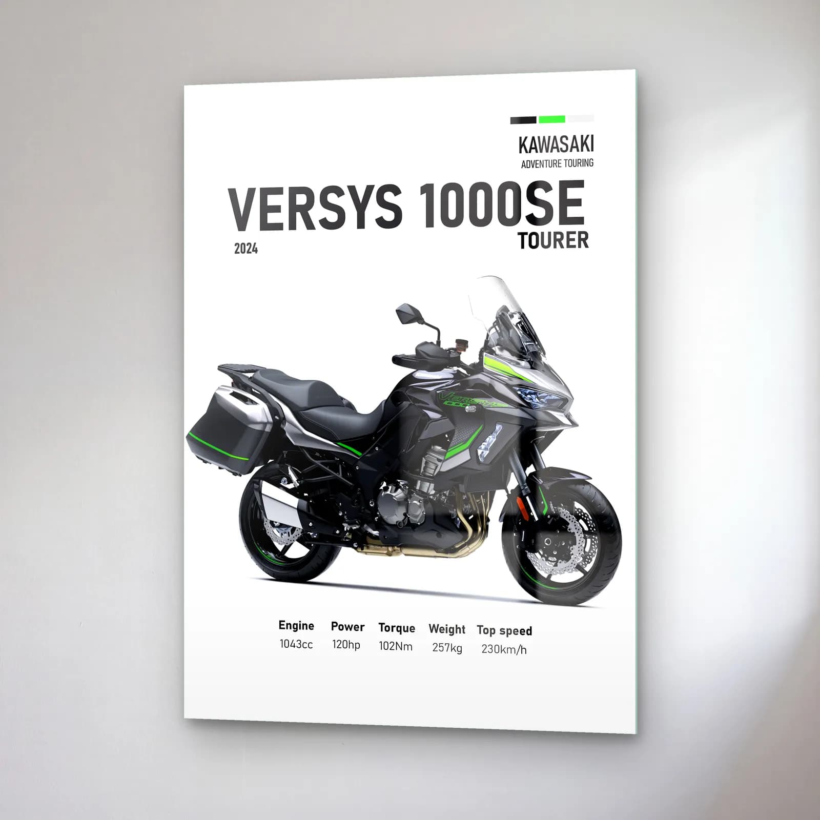 Kawasaki Versys 1000 SE Tourer 2024 cam tablo — sağ açıdan görünüm