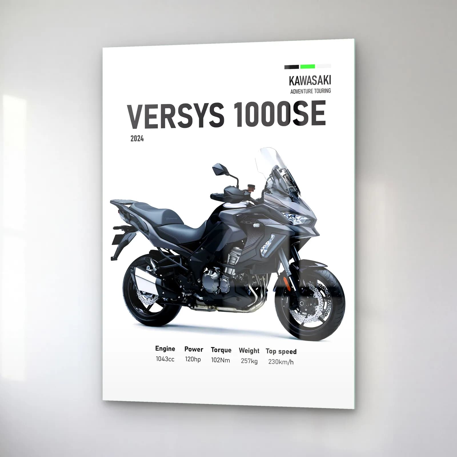 Kawasaki Versys 1000 SE 2024 cam tablo — sağ açıdan görünüm
