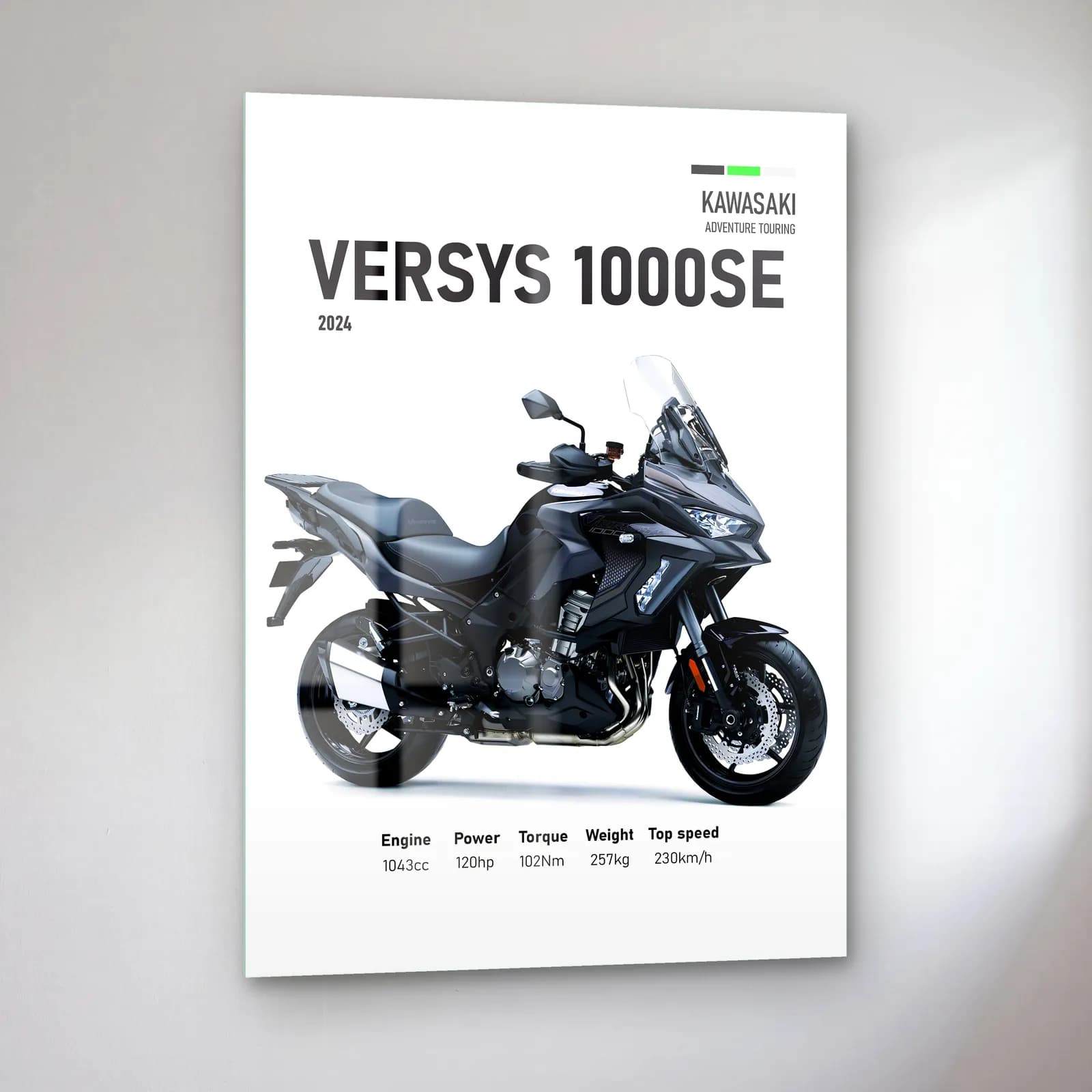 Kawasaki Versys 1000 SE 2024 cam tablo — sol açıdan görünüm