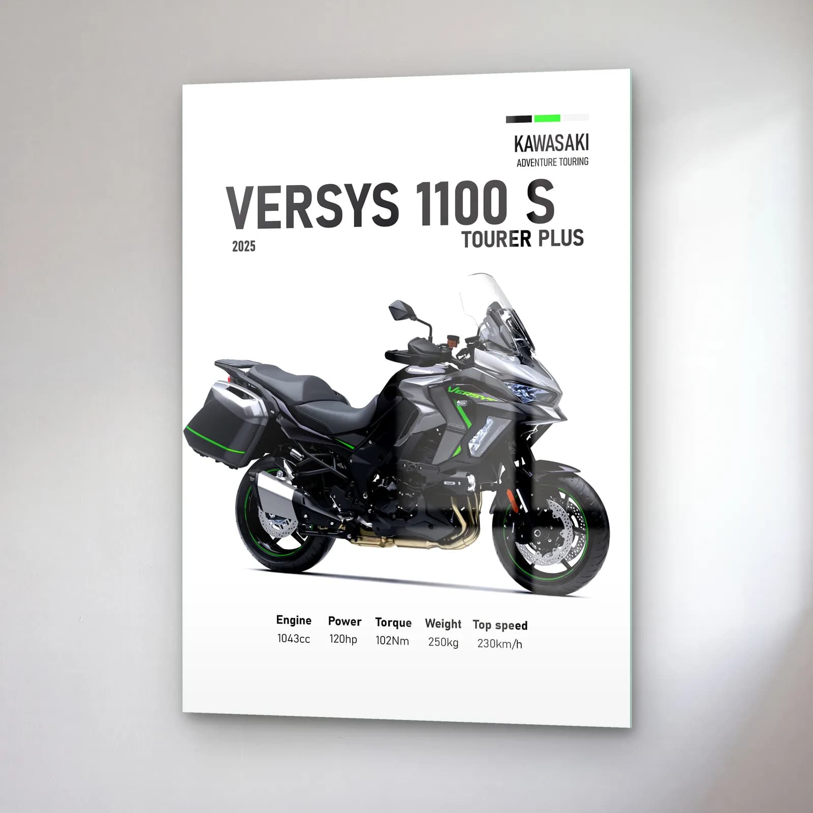 Versys 1100 S Tourer Plus 2025 cam tablo — sağ açıdan görünüm