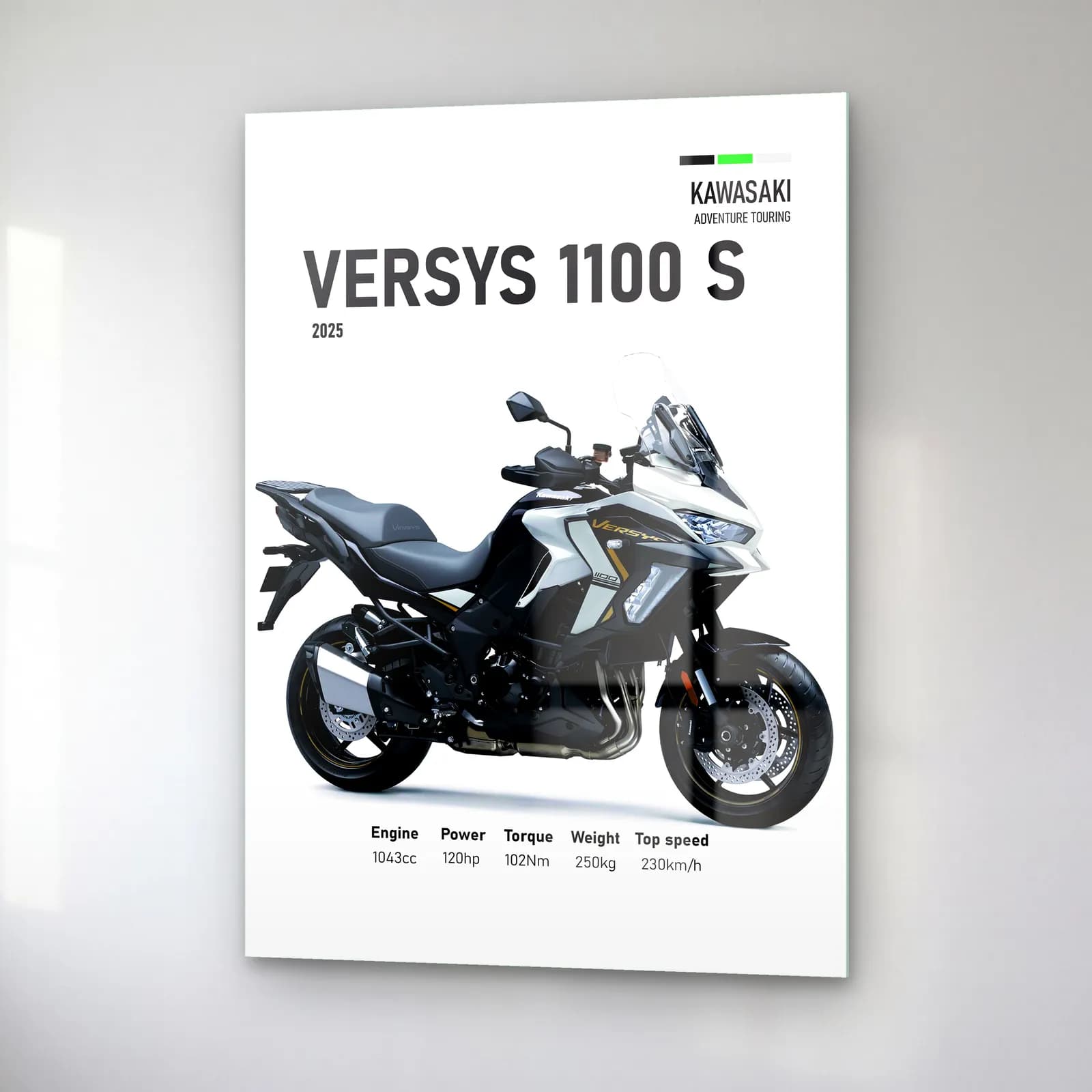 Kawasaki Versys 1100 S 2025 cam tablo — sağ açıdan görünüm