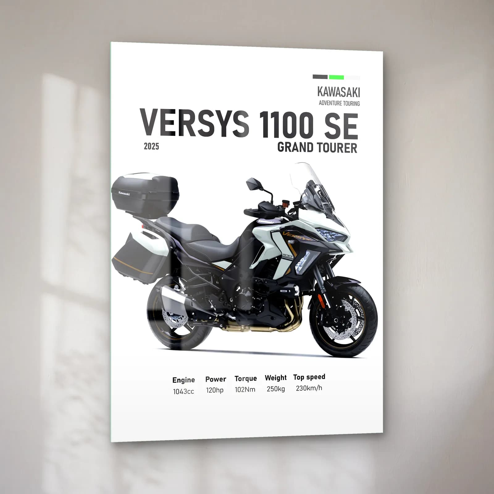 Versys 1100 SE Grand Tourer 2025 cam tablo — sol açıdan görünüm