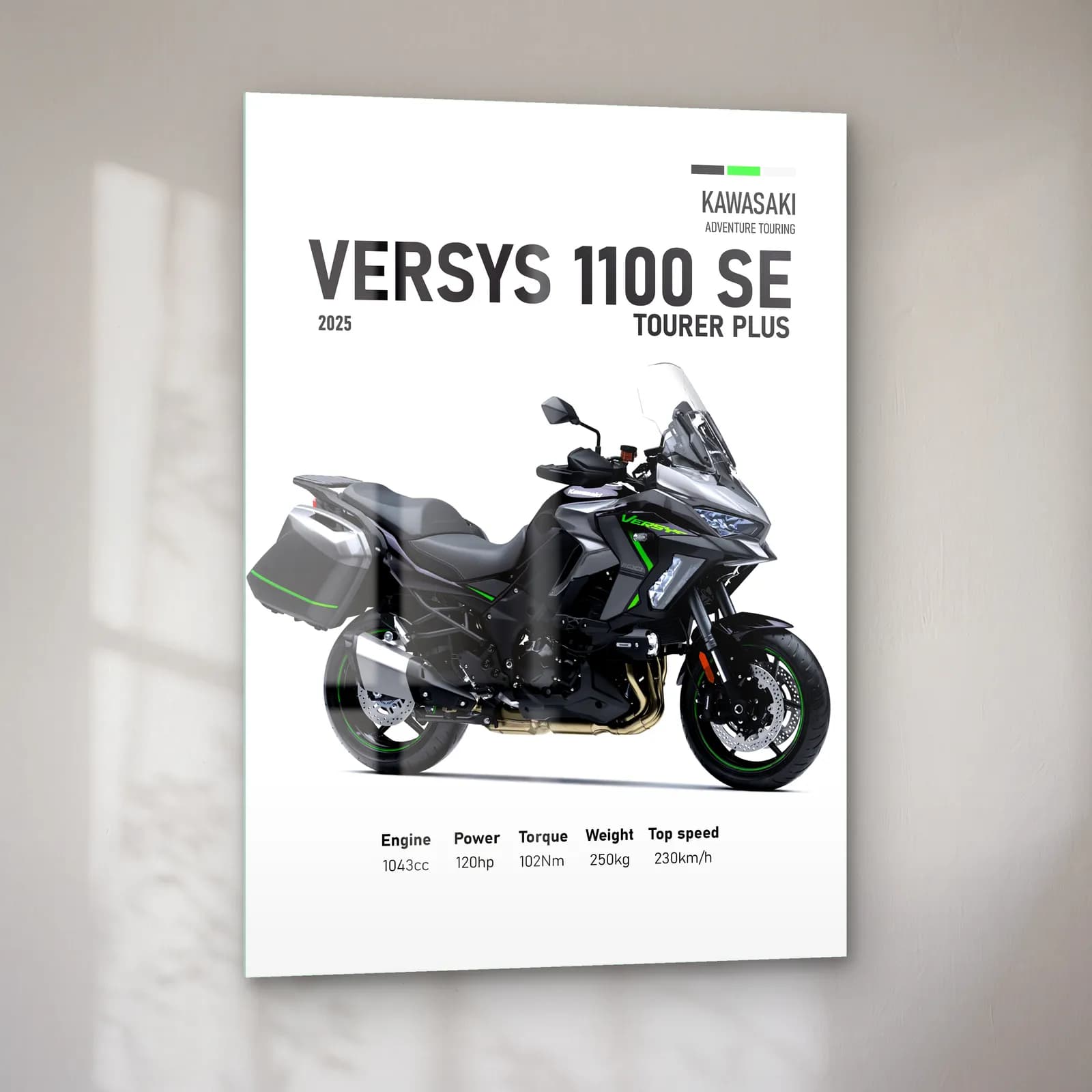 Versys 1100 SE Tourer Plus 2025 cam tablo — sol açıdan görünüm