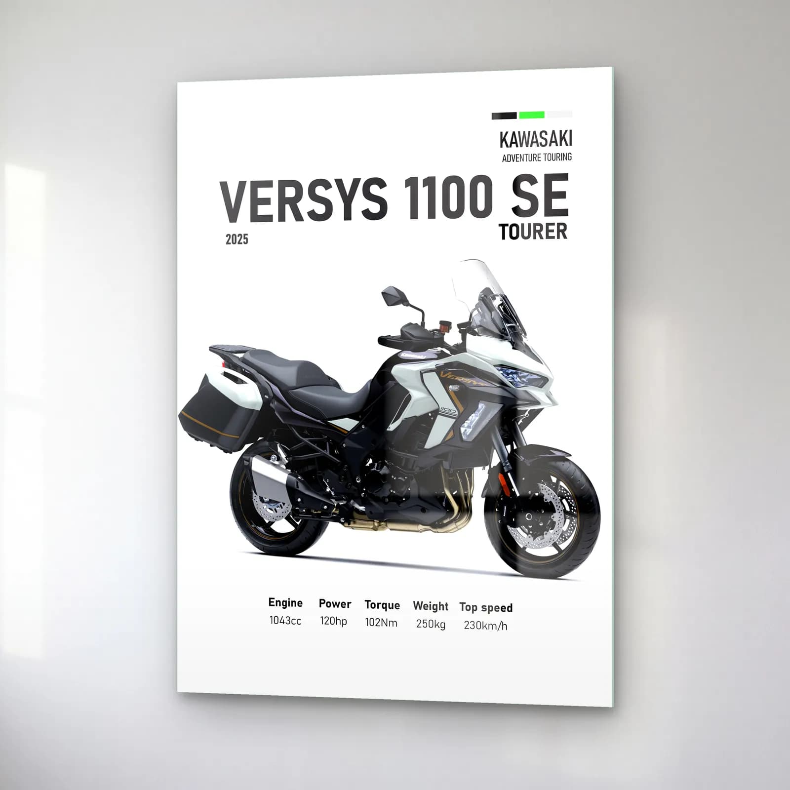 Kawasaki Versys 1100 SE Tourer 2025 cam tablo — sağ açıdan görünüm