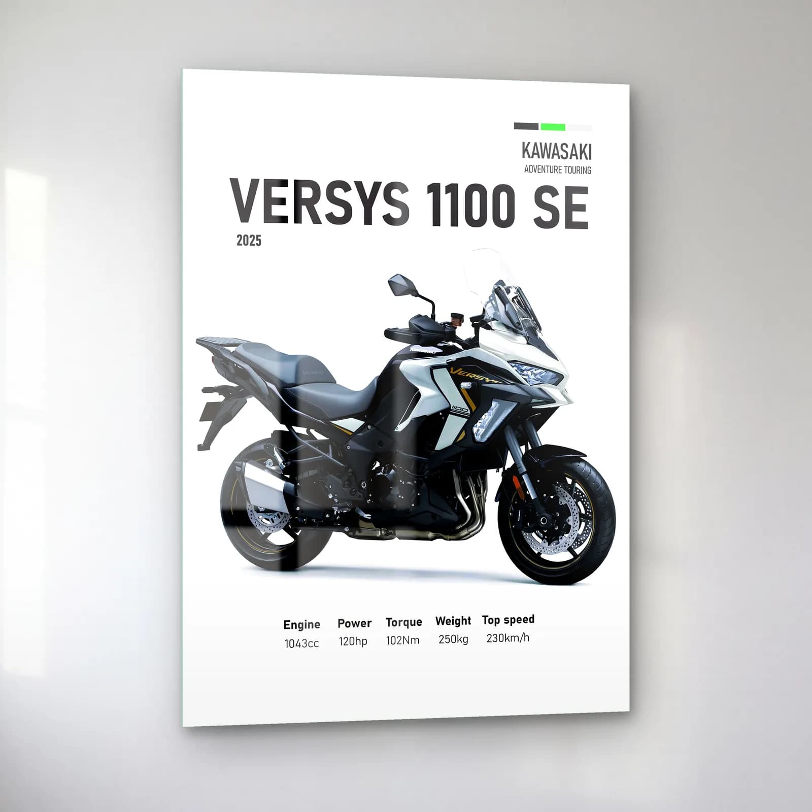 Kawasaki Versys 1100 SE 2025 cam tablo — sol açıdan görünüm