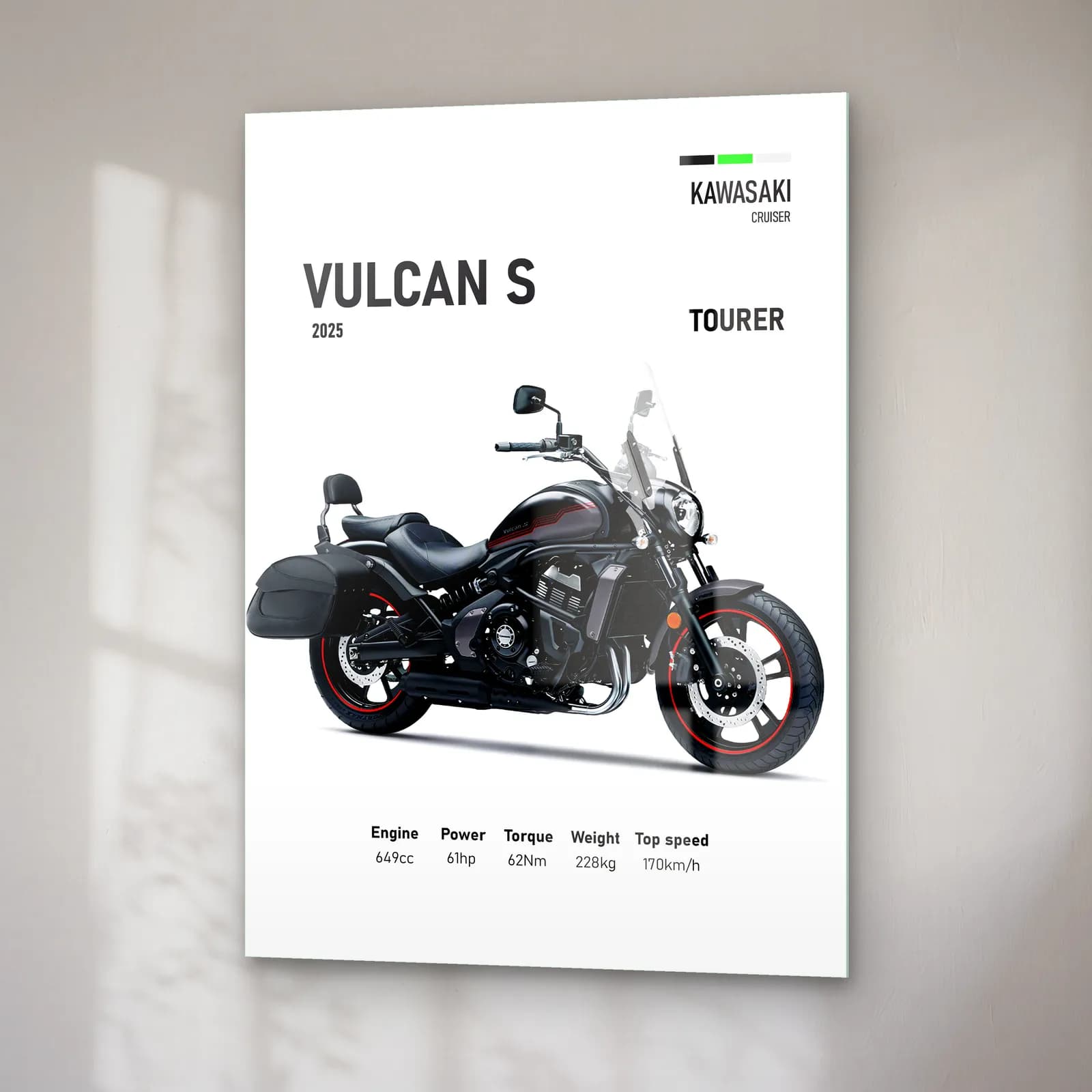 Kawasaki Vulcan S Tourer 2025 cam tablo — sağ açıdan görünüm