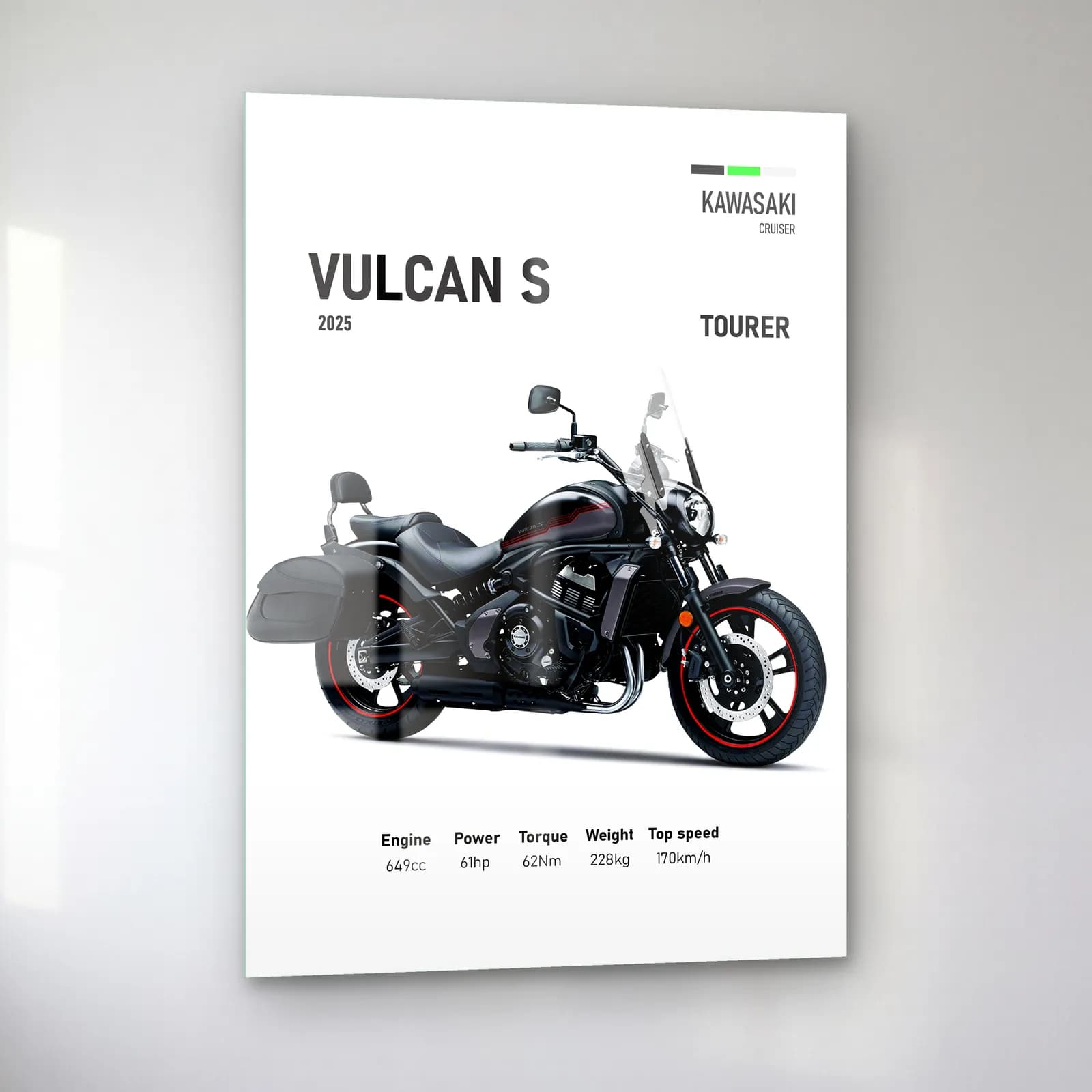 Kawasaki Vulcan S Tourer 2025 cam tablo — sol açıdan görünüm