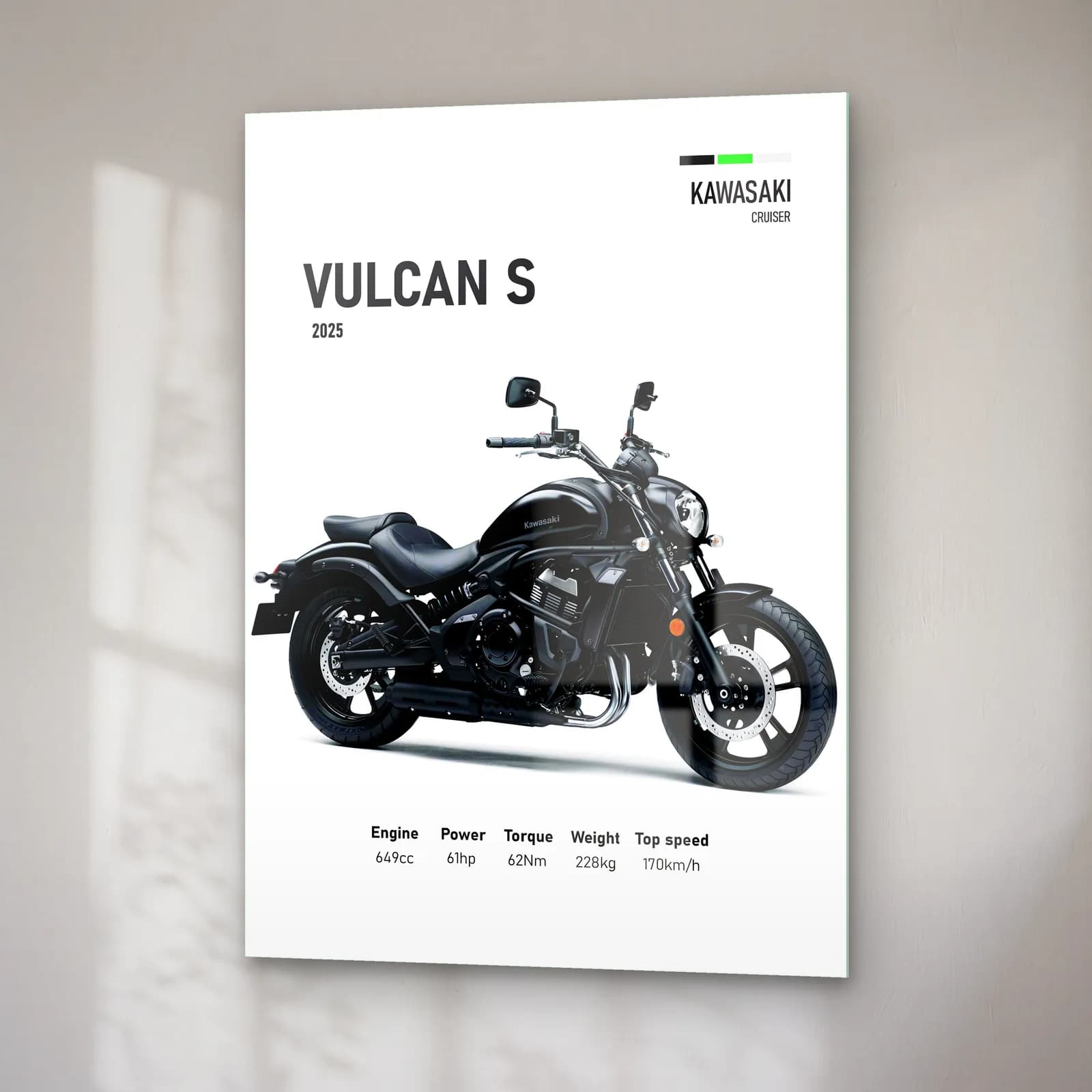 Kawasaki Vulcan S 2025 cam tablo — sağ açıdan görünüm