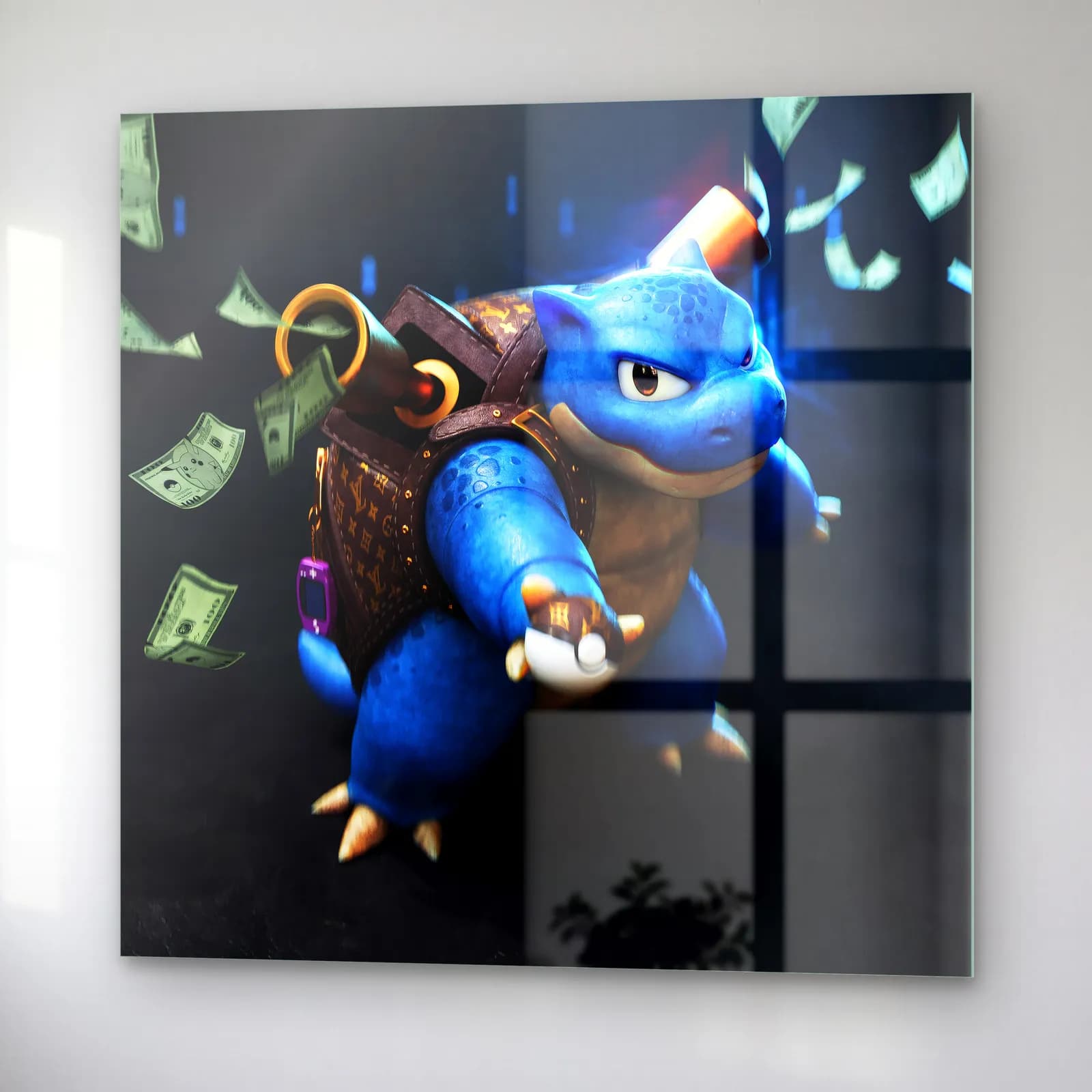 Louis Vuitton Çantalı Blastoise cam tablo — sağ açıdan görünüm