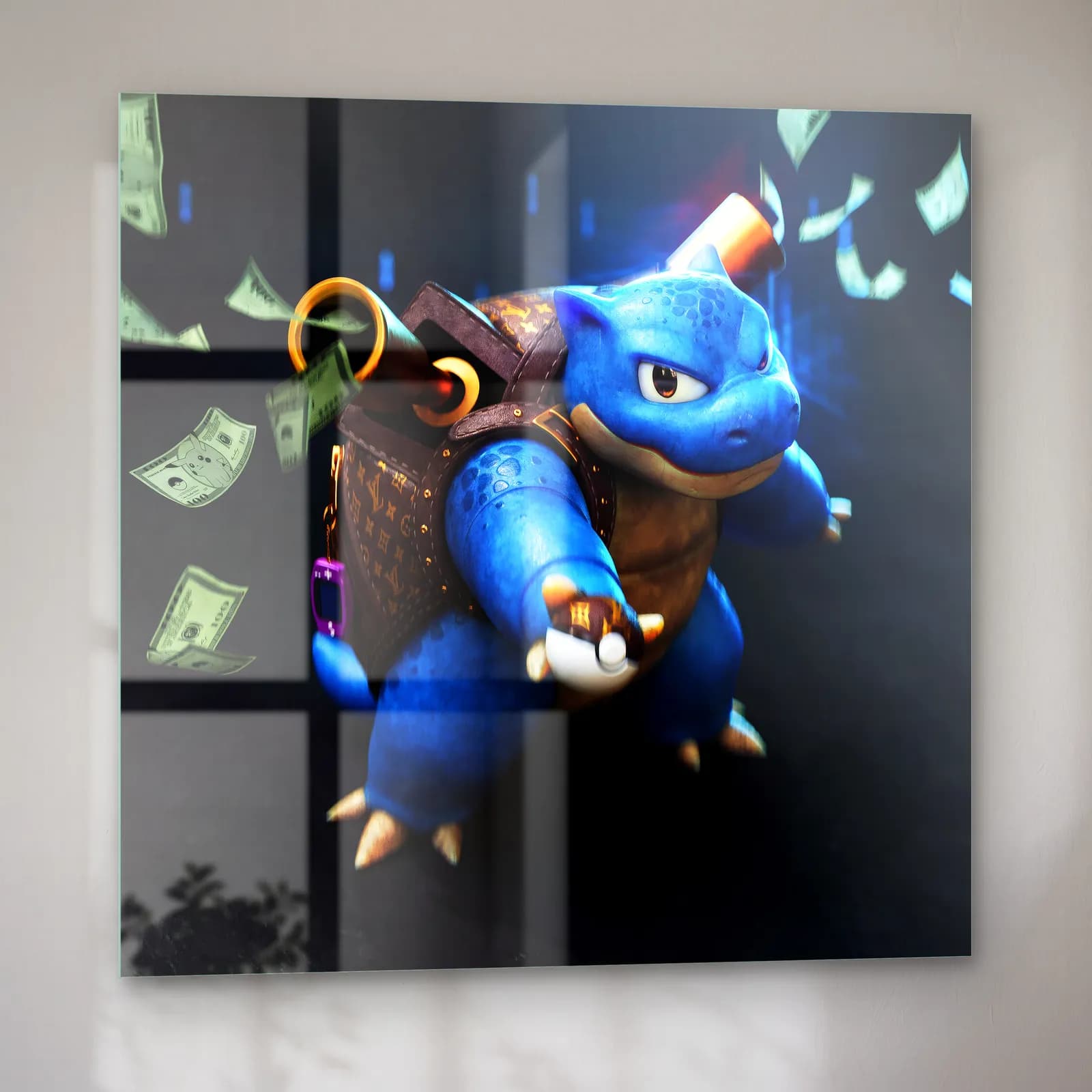 Louis Vuitton Çantalı Blastoise cam tablo — sol açıdan görünüm