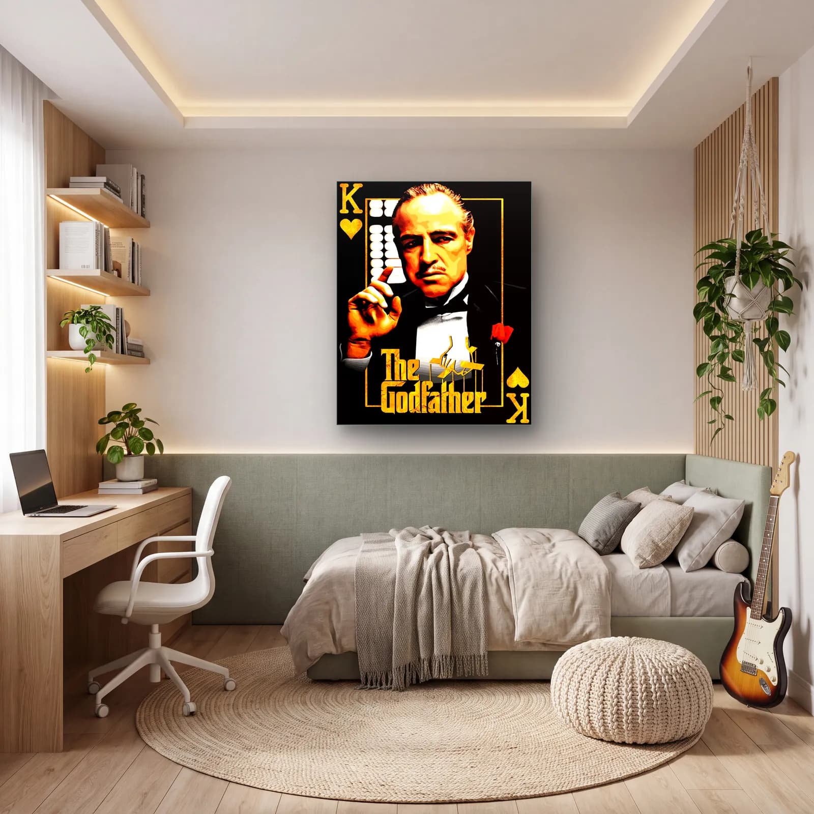 The Godfather Papaz Kartı cam tablo — genç odasında