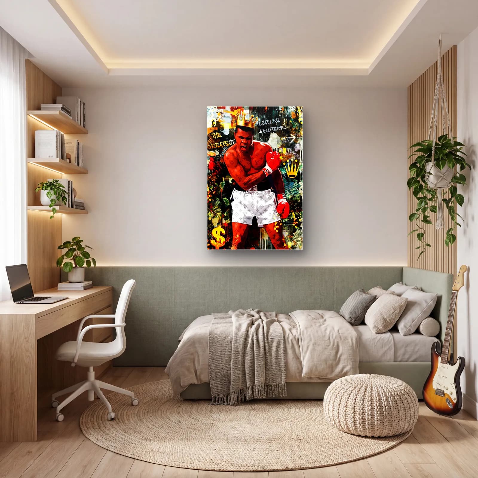 Muhammed Ali The Greatest cam tablo — genç odasında