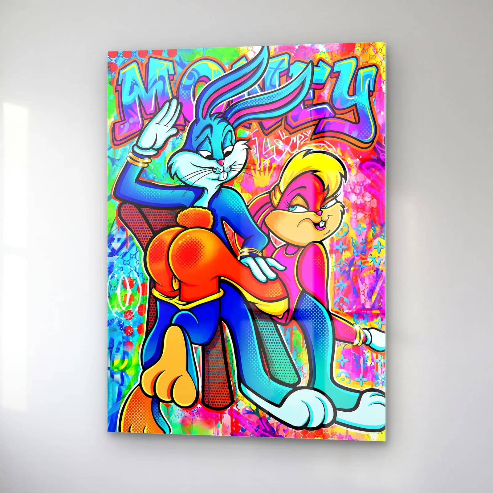Money Bugs Bunny ve Lola Dans cam tablo — sağ açıdan görünüm