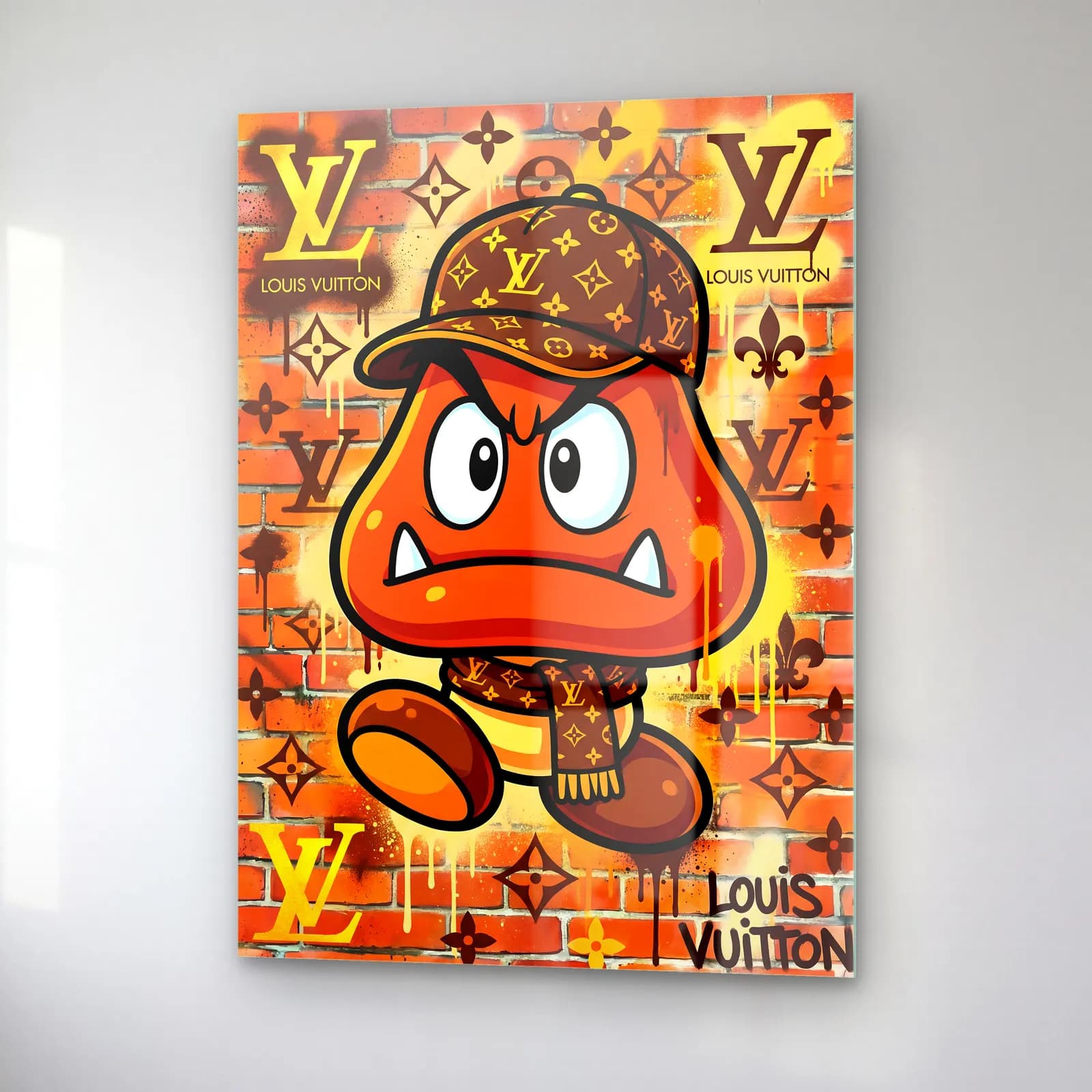 Louis Vuitton Desenli Goomba cam tablo — sağ açıdan görünüm