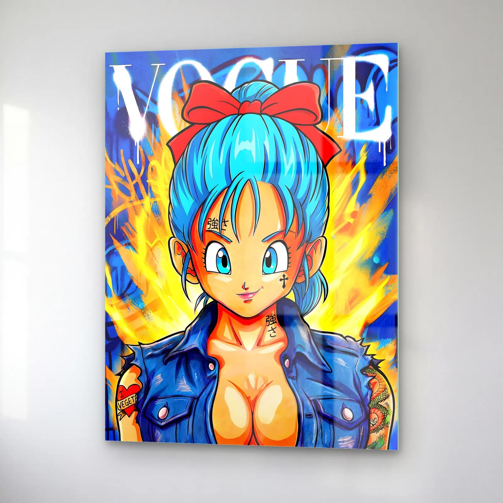 Vogue Kapağı Bulma cam tablo — sağ açıdan görünüm