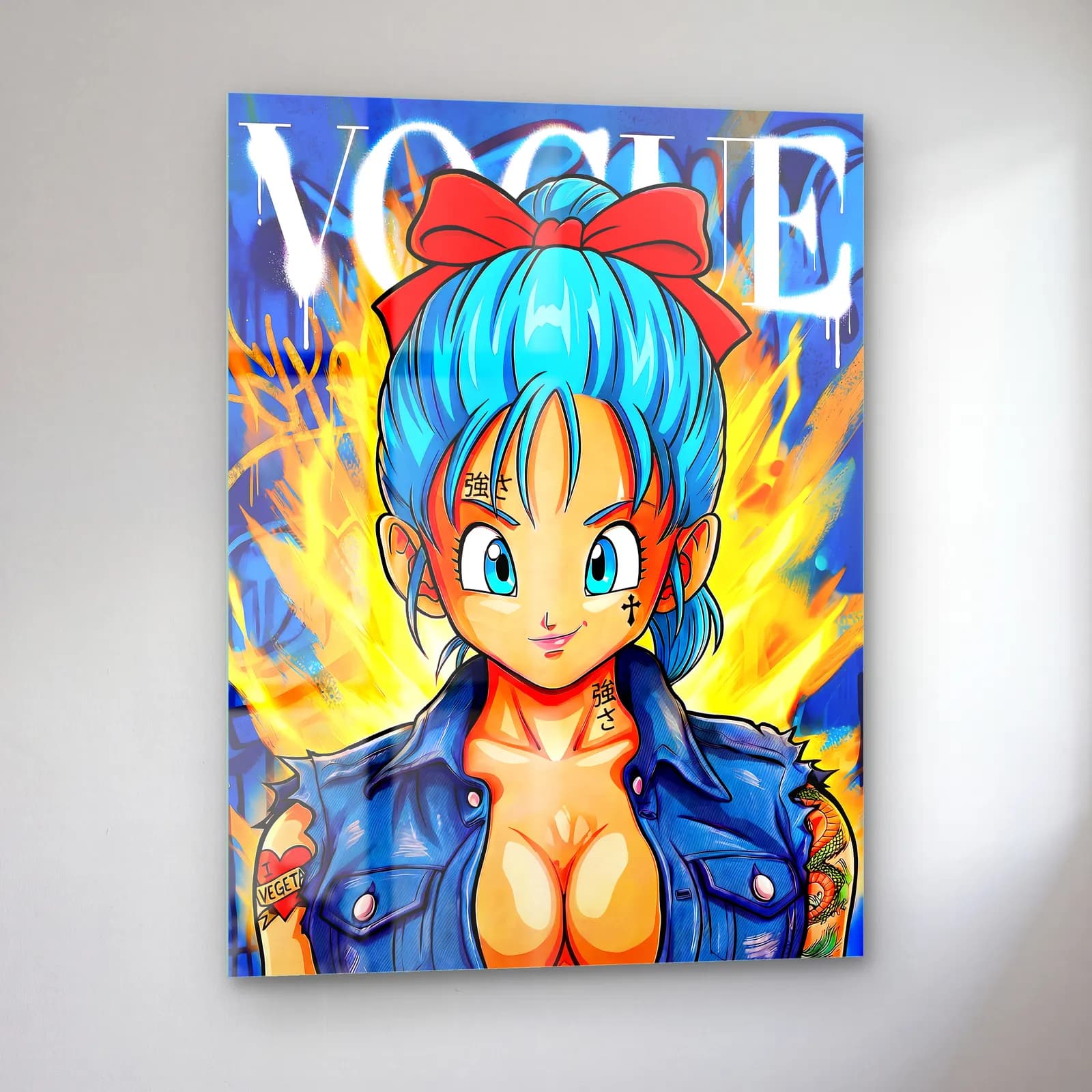 Vogue Kapağı Bulma cam tablo — sol açıdan görünüm