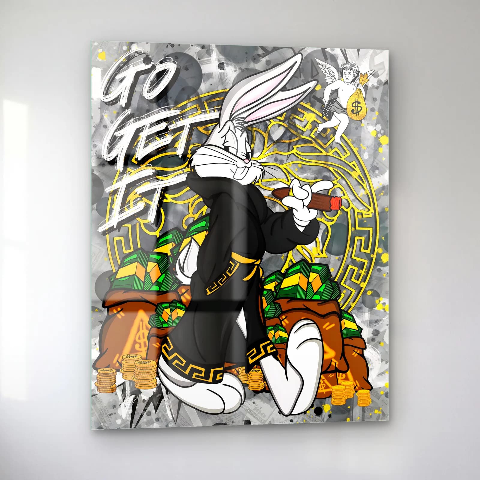 Go Get It Bugs Bunny cam tablo — sol açıdan görünüm