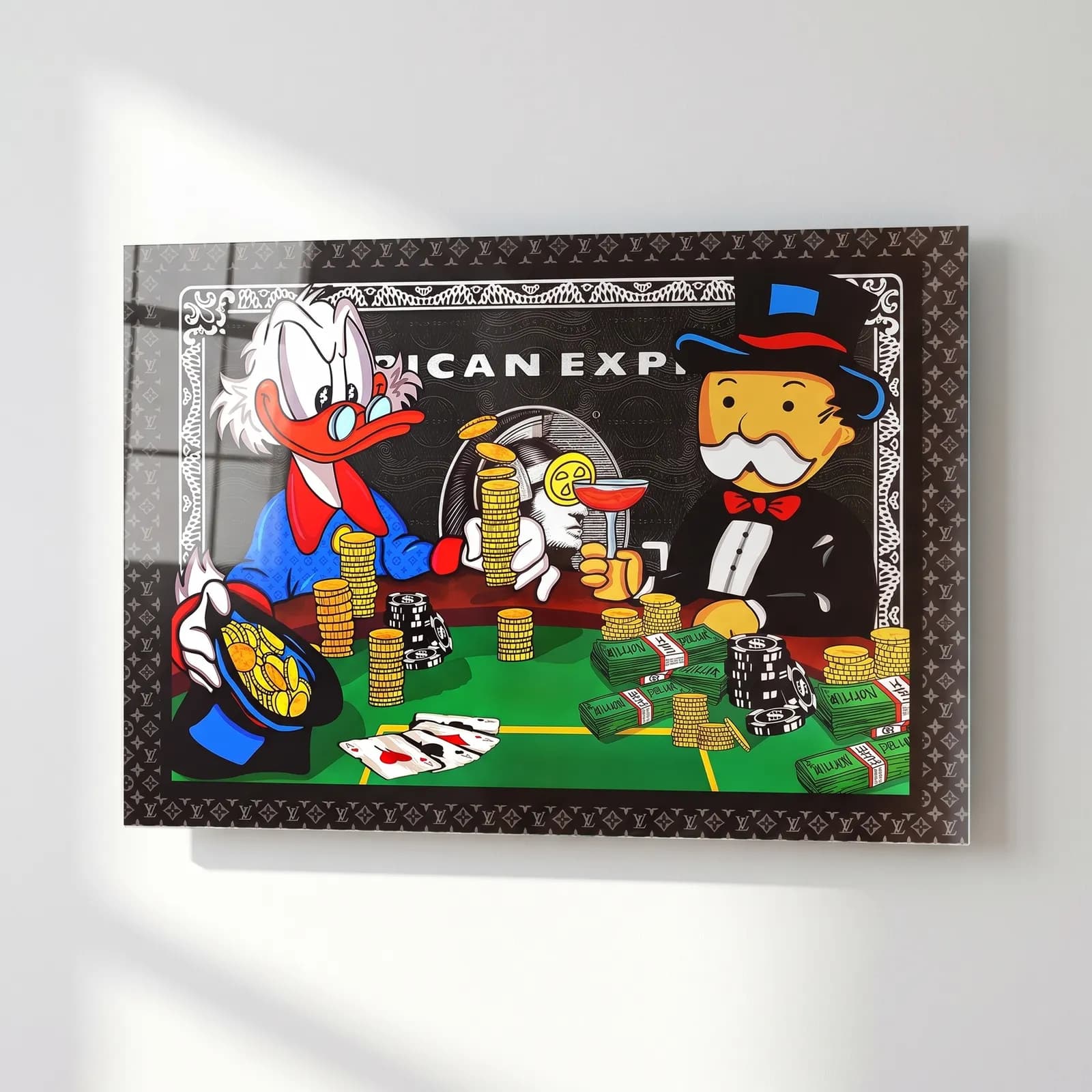 Scrooge ve Monopoly Poker cam tablo — sağ açıdan görünüm