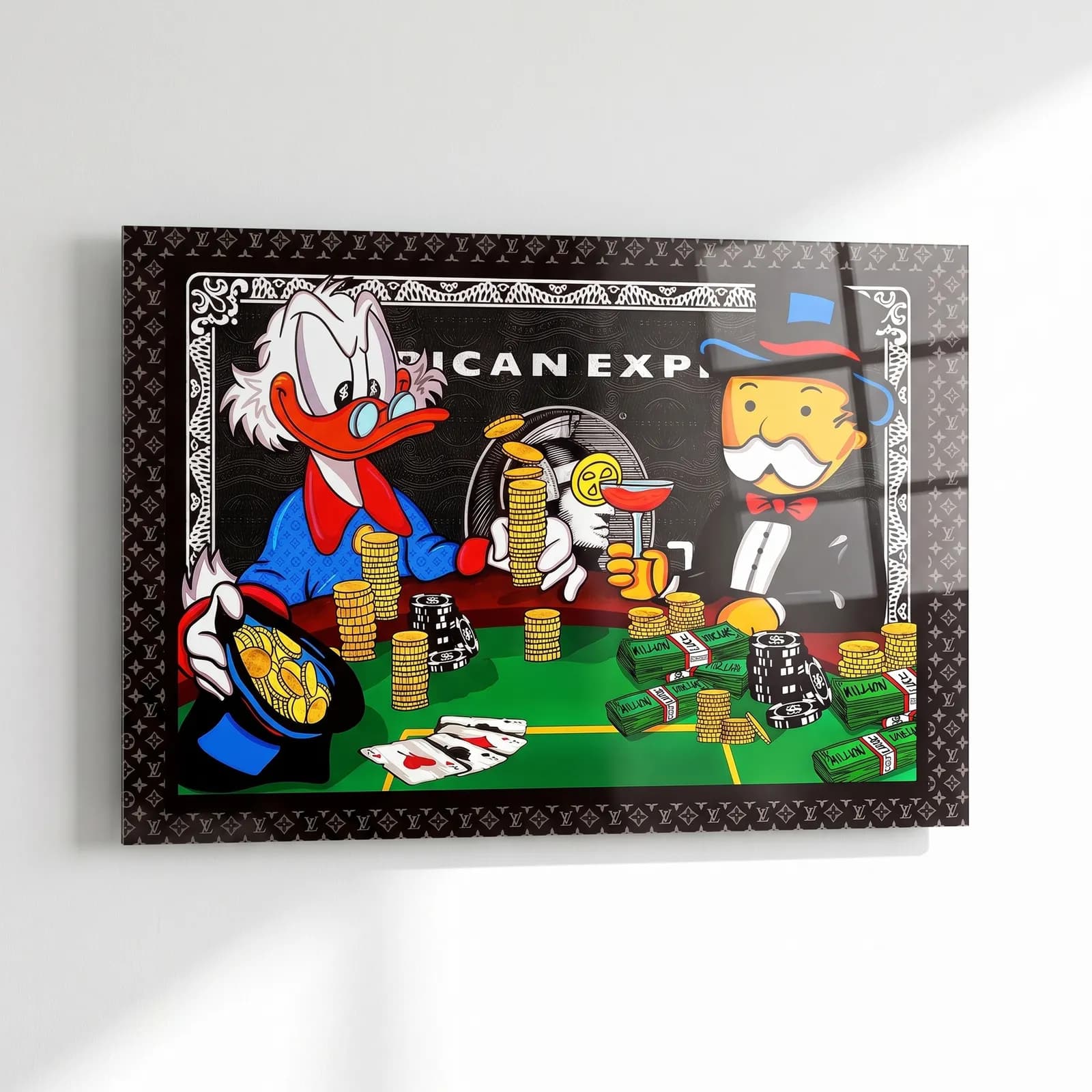 Scrooge ve Monopoly Poker cam tablo — sol açıdan görünüm