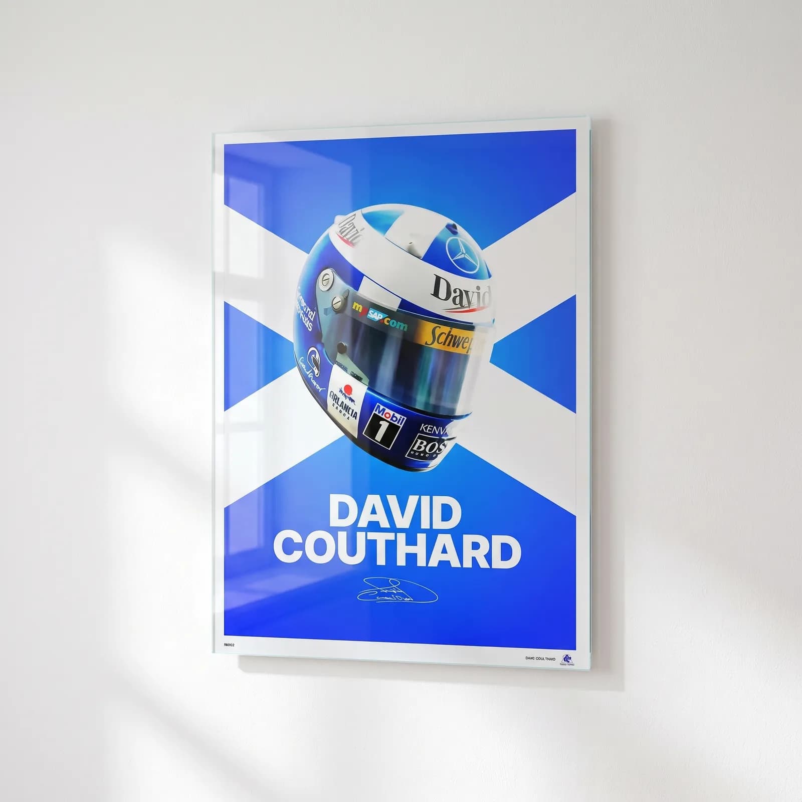 David Coulthard Kaskı cam tablo — sağ açıdan görünüm