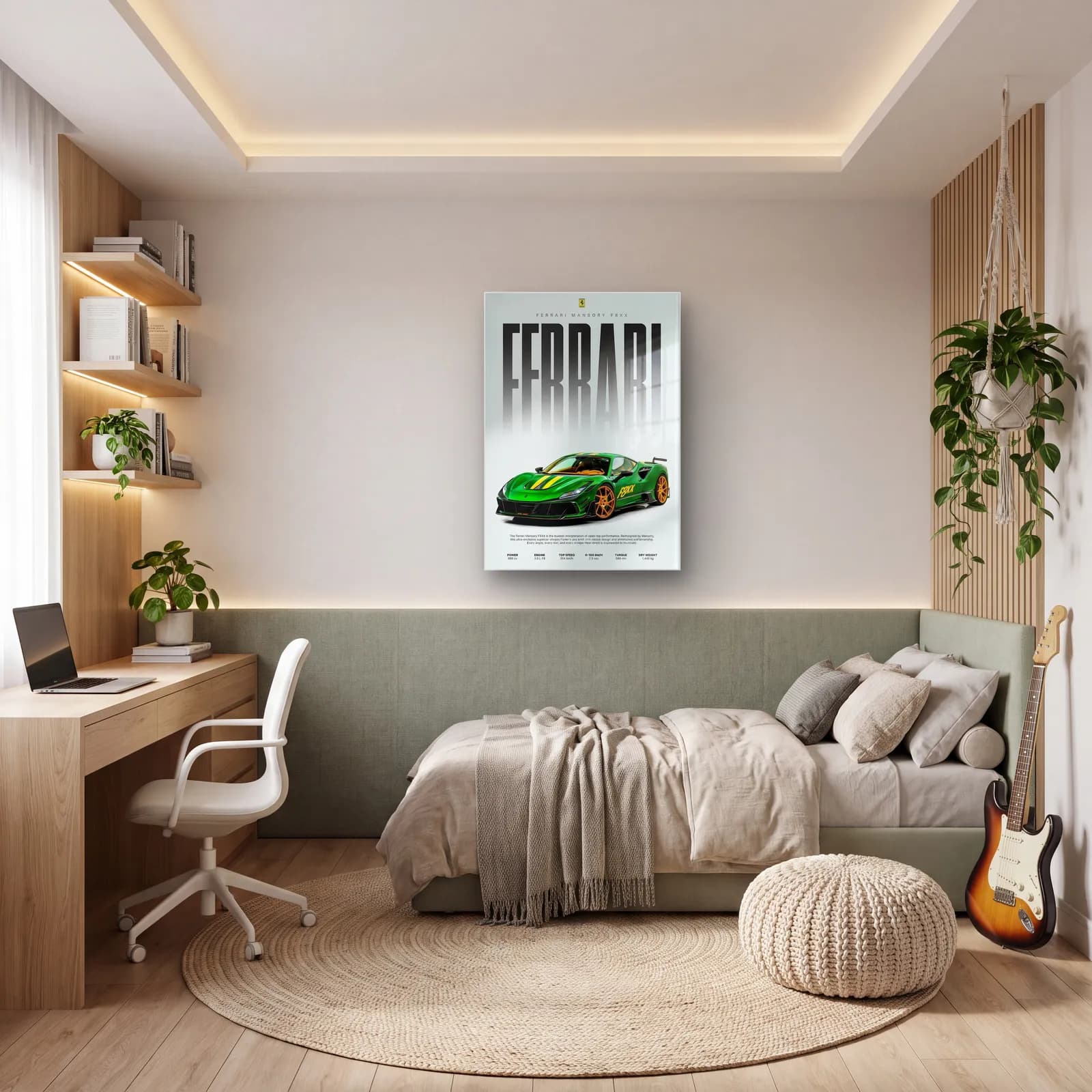Ferrari Mansory F8XX Posteri cam tablo — genç odasında