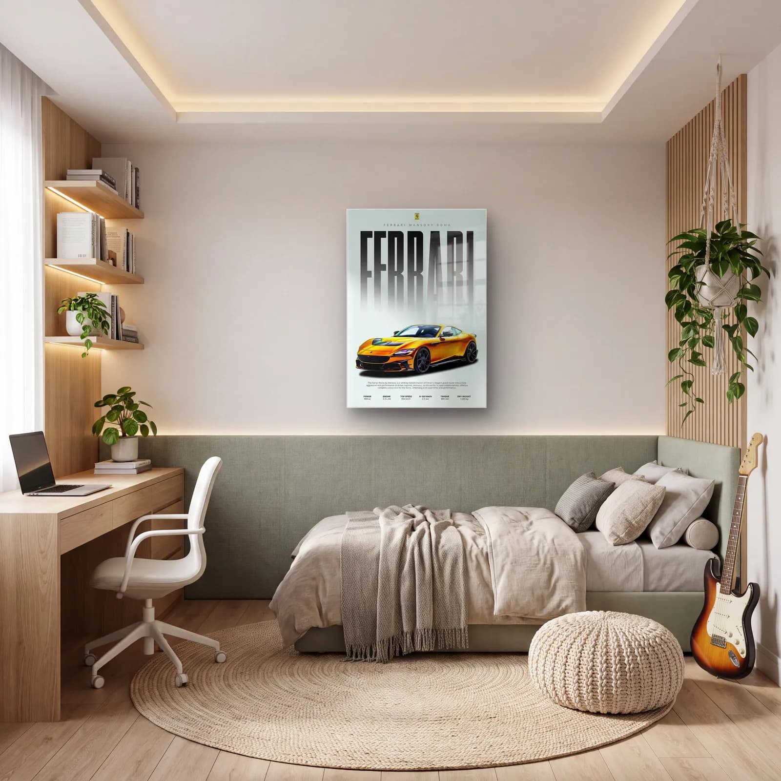 Ferrari Mansory Roma Posteri cam tablo — genç odasında