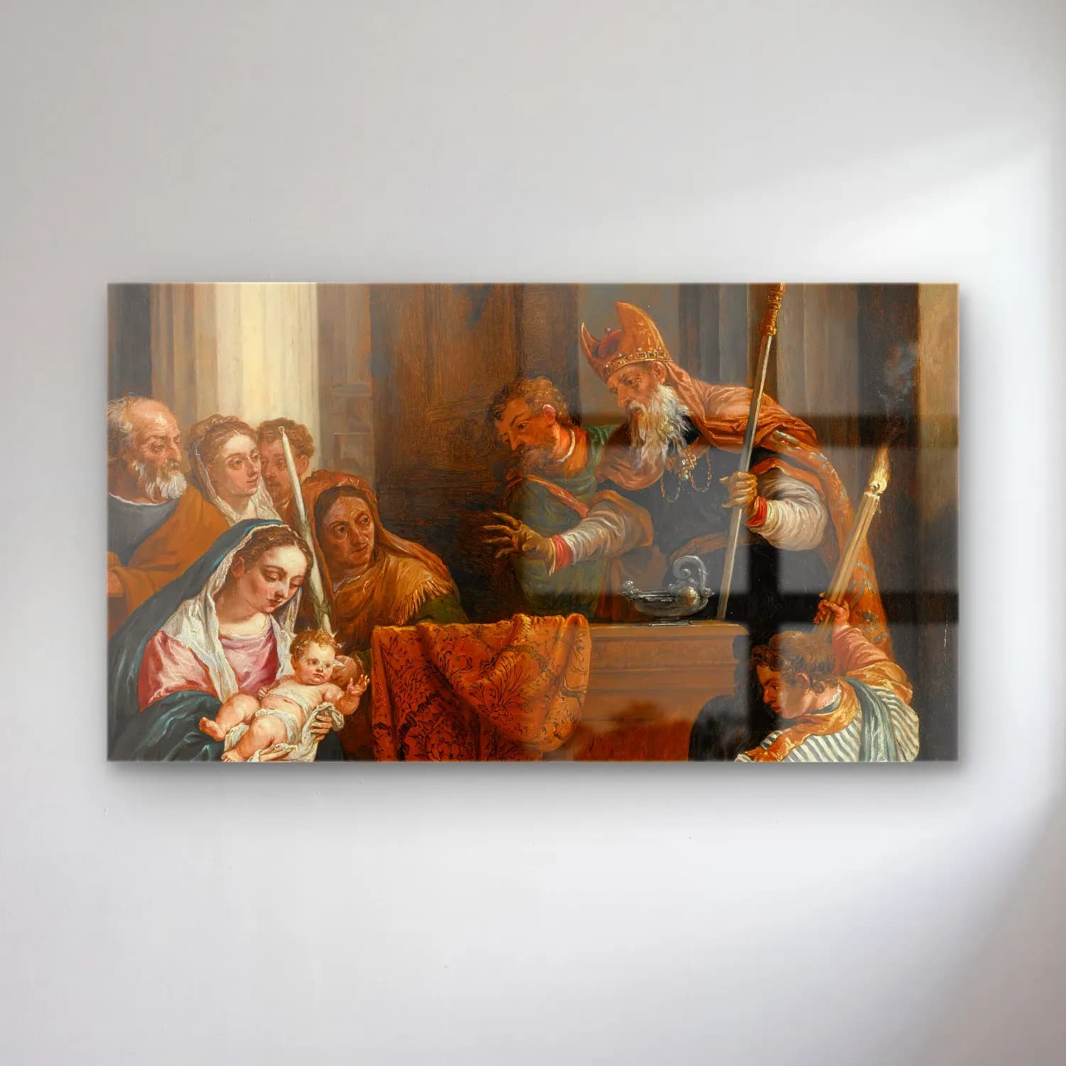David Teniers The Younger – The Presentation In The Temple cam tablo — David Teniers The Younger – The Presentation In The Temple — yağlı boya dini sahne