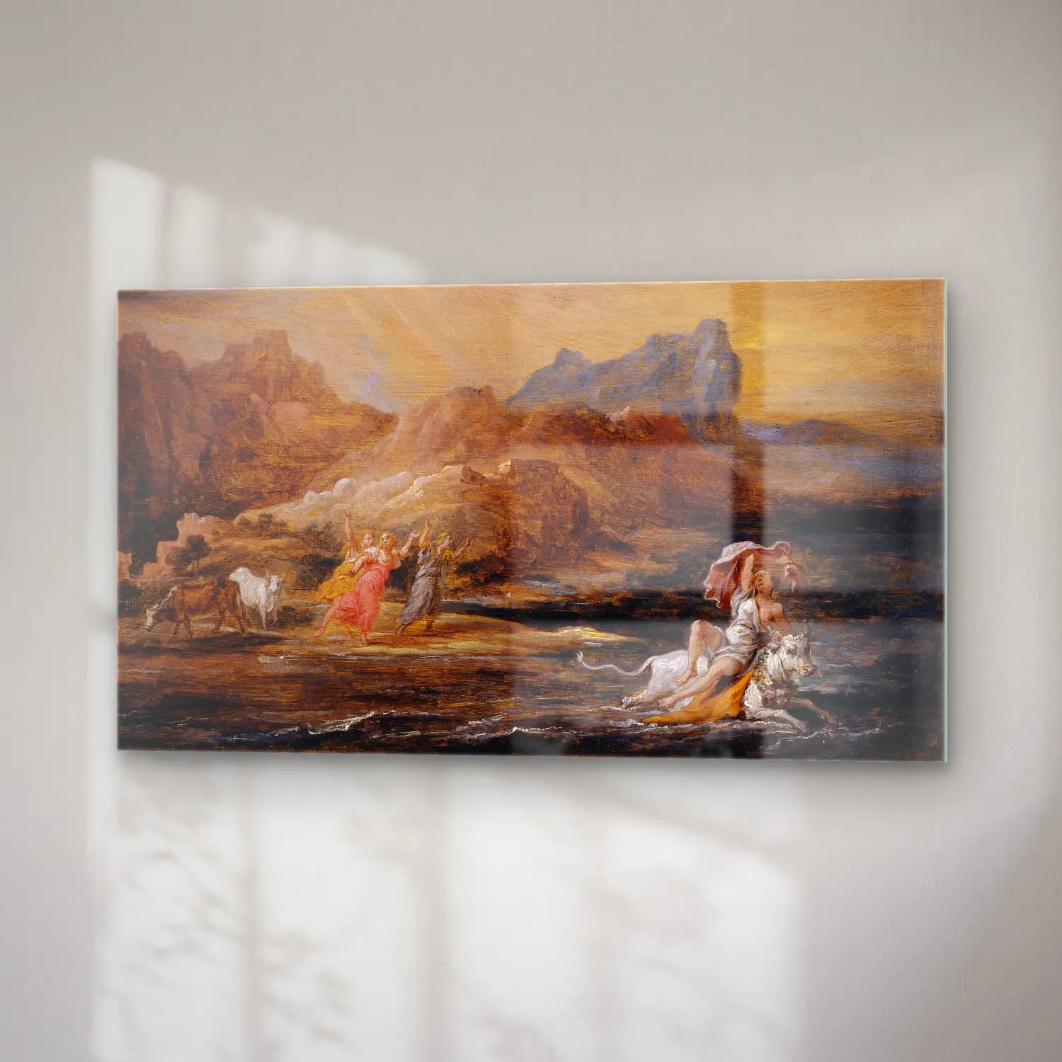 David Teniers The Younger – The Rape of Europa cam tablo — sağ açıdan görünüm
