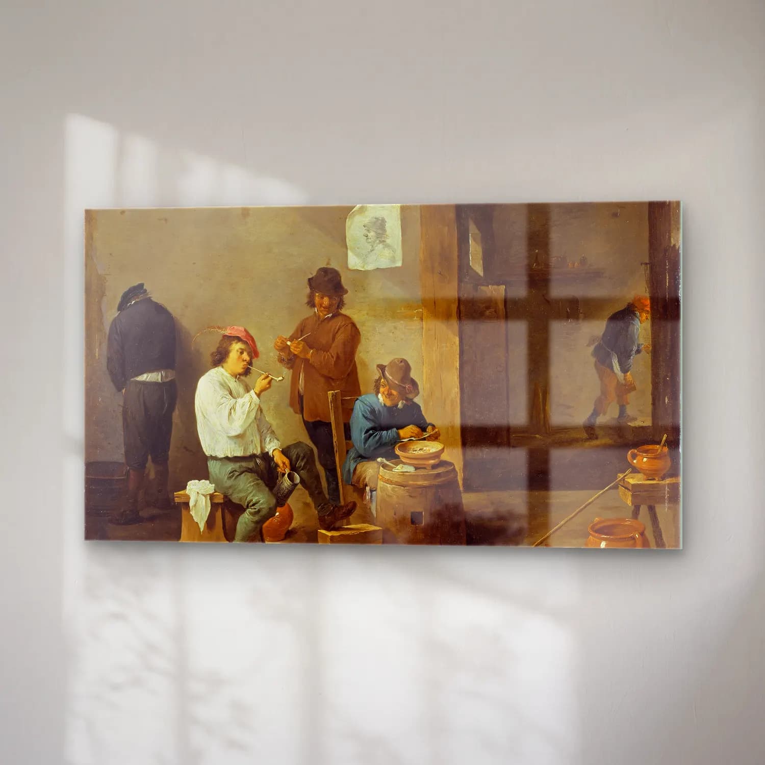 David Teniers The Younger – The Smokers cam tablo — sağ açıdan görünüm