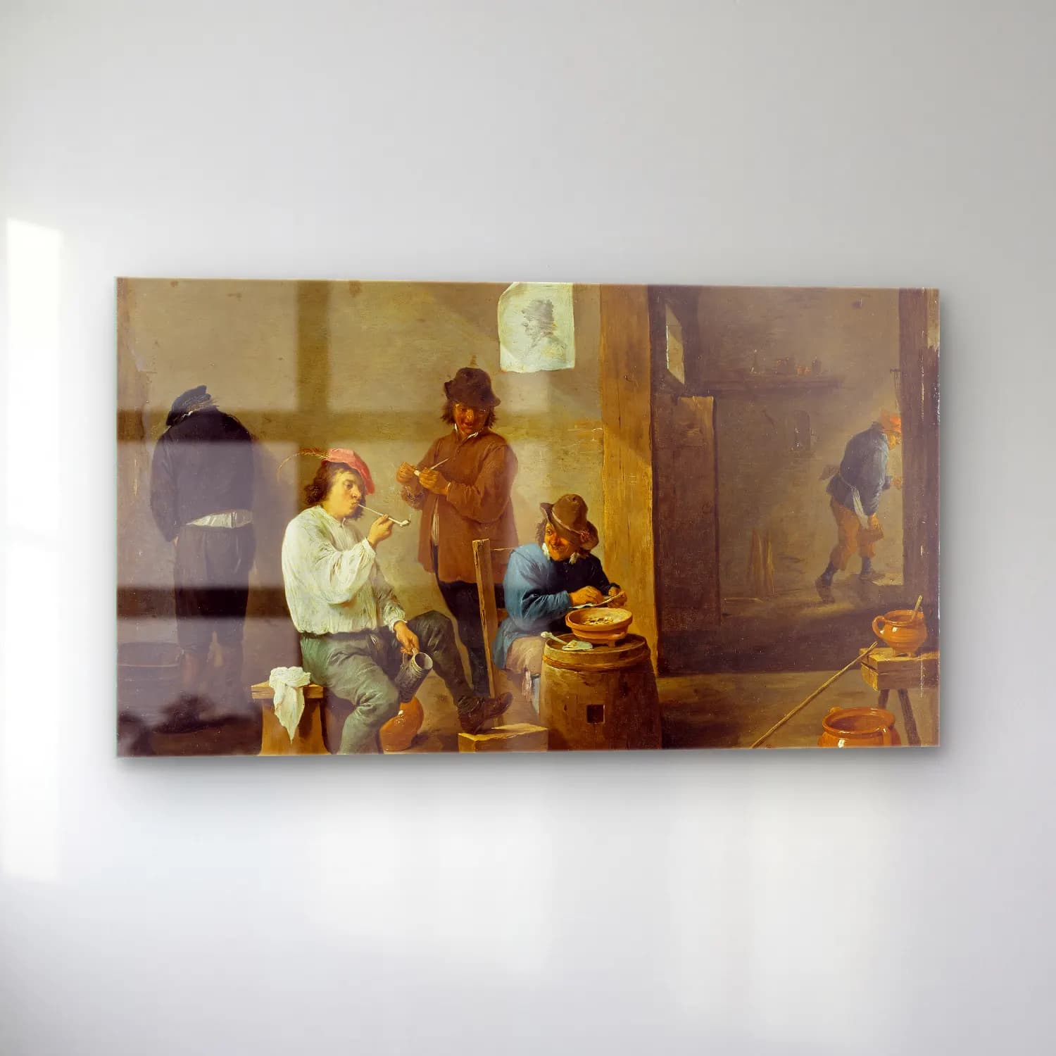 David Teniers The Younger – The Smokers cam tablo — sol açıdan görünüm