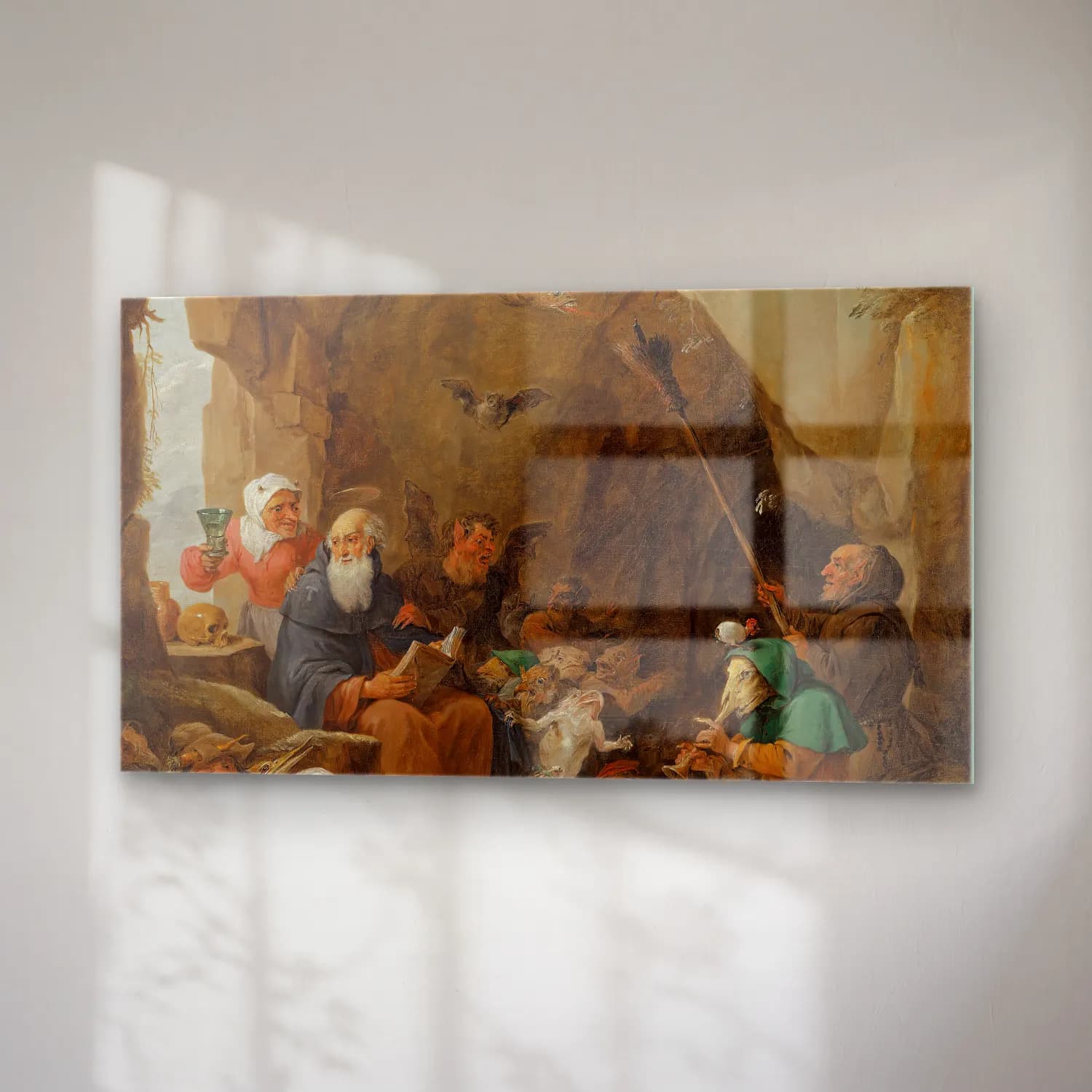 David Teniers The Younger – The Temptation of Saint Anthony cam tablo — sağ açıdan görünüm