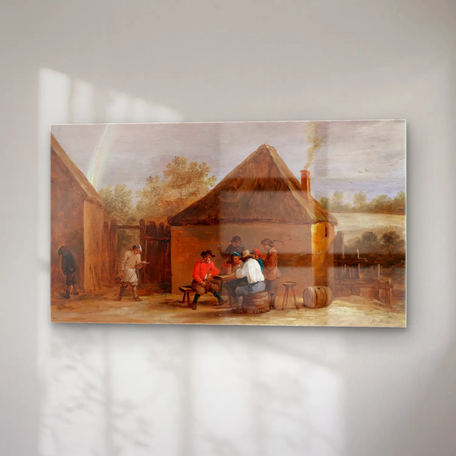 David Teniers The Younger – Village Scene cam tablo — sağ açıdan görünüm