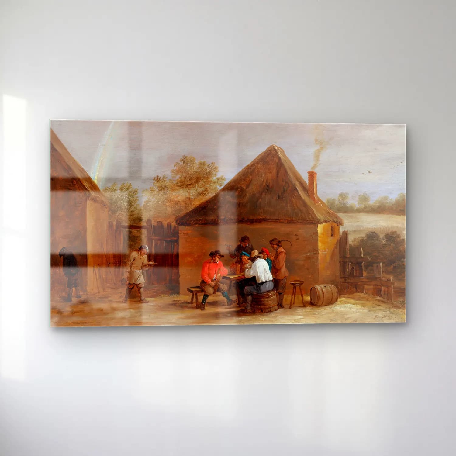 David Teniers The Younger – Village Scene cam tablo — sol açıdan görünüm