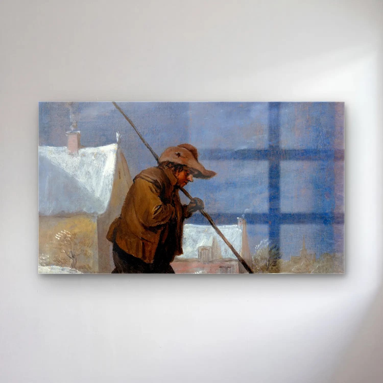 David Teniers The Younger – Winter cam tablo — David Teniers The Younger – Winter — yağlı boya erkek portresi