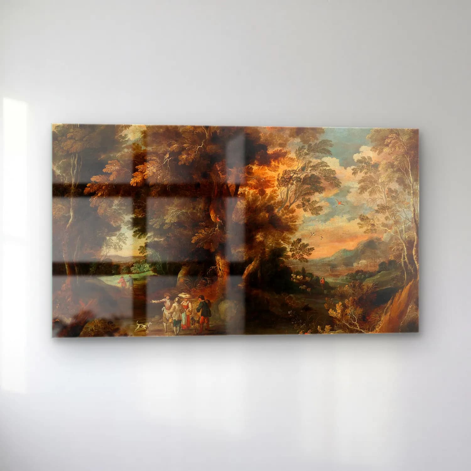 David Vinckboons – A wooded landscape with travellers cam tablo — sol açıdan görünüm