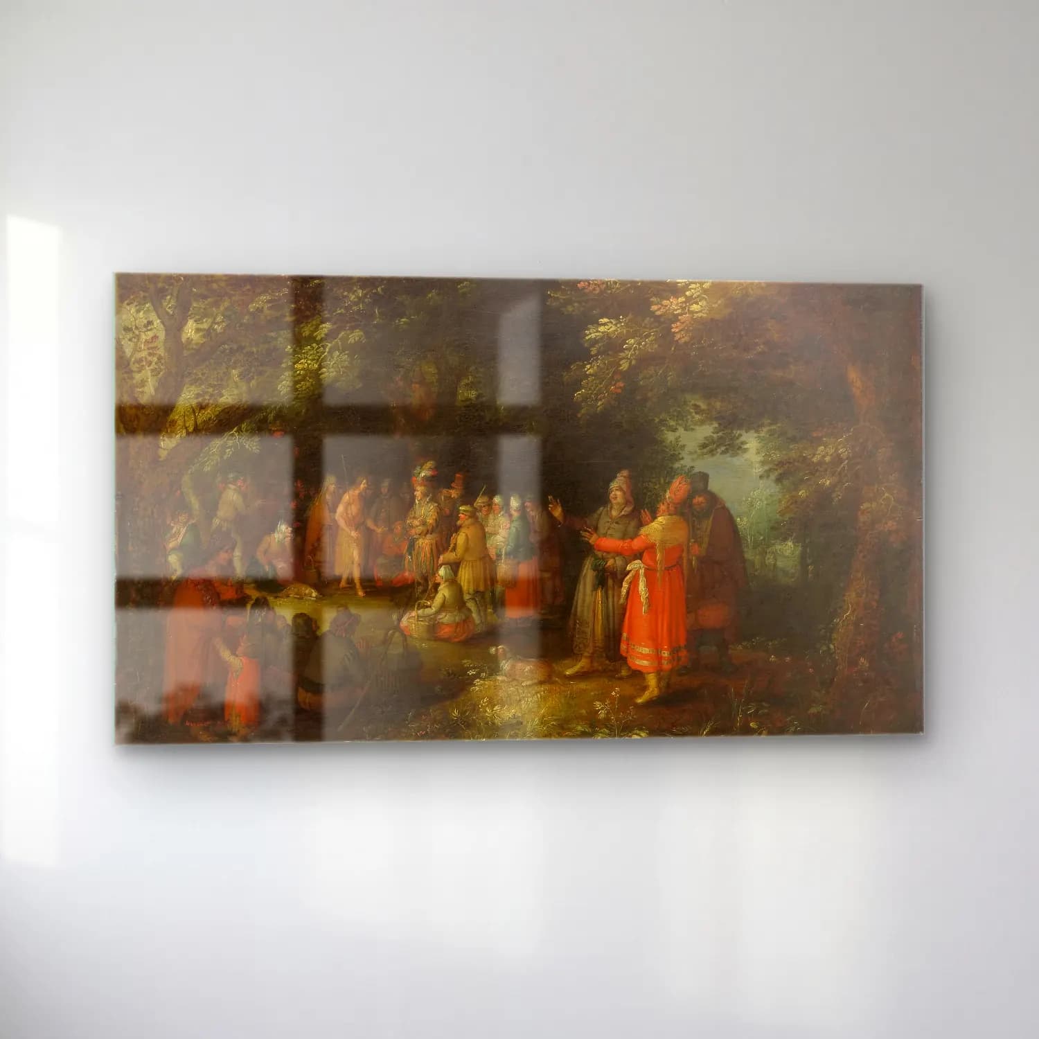 David Vinckboons – John the Baptist Preaching cam tablo — sol açıdan görünüm