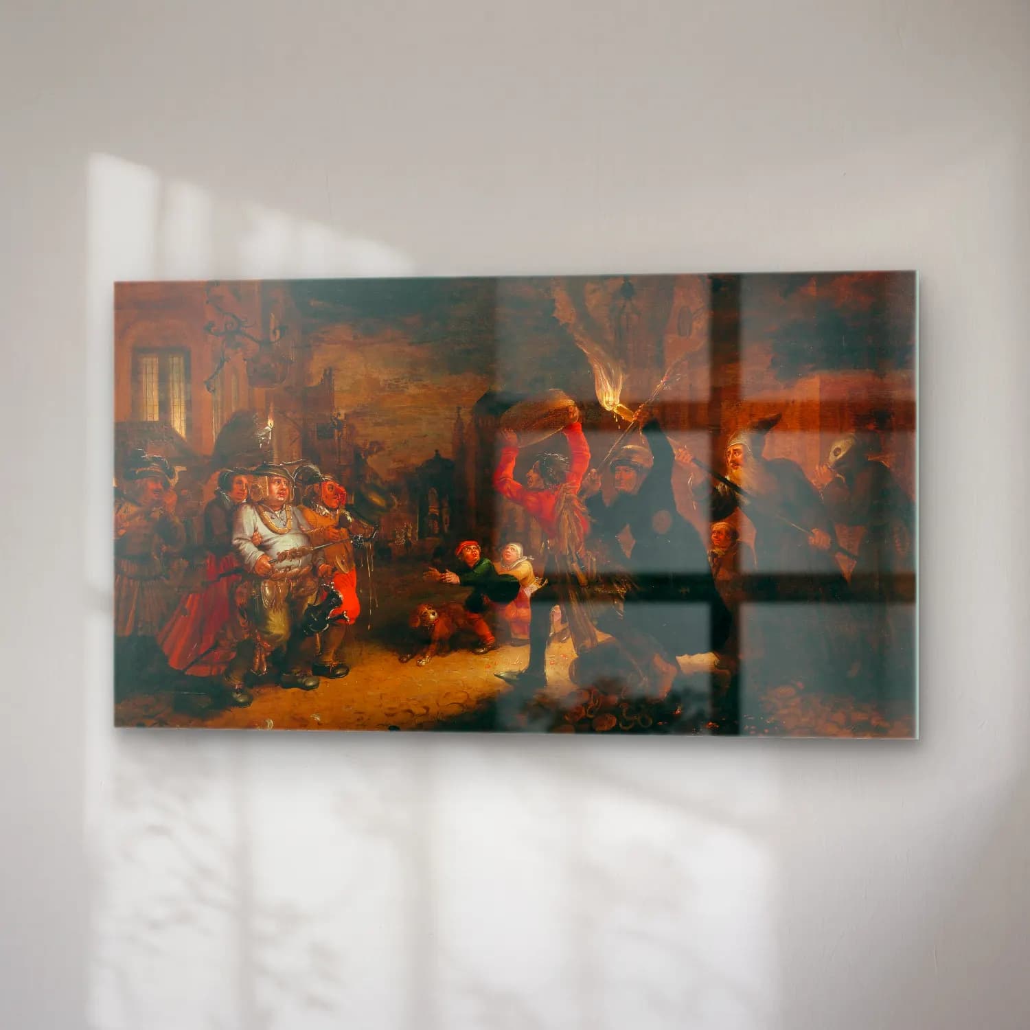David Vinckboons – The Struggle Between Carnival And Lent cam tablo — sağ açıdan görünüm