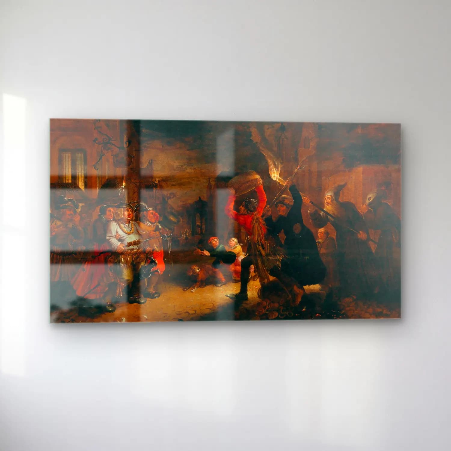 David Vinckboons – The Struggle Between Carnival And Lent cam tablo — sol açıdan görünüm