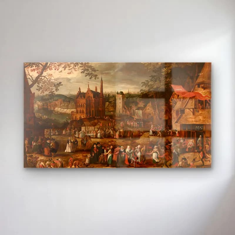 David Vinckboons – Village Fair cam tablo — David Vinckboons – Village Fair — yağlı boya dini sahne