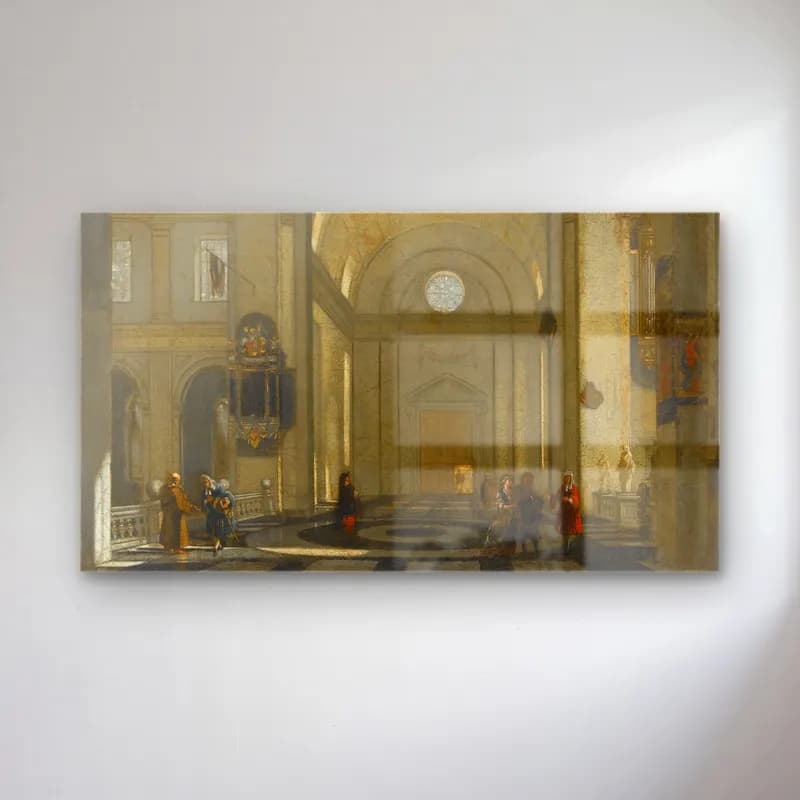 Emanuel de Witte – Interior of a Church No. 4 cam tablo — Emanuel de Witte – Interior of a Church No. 4 — yağlı boya dini sahne