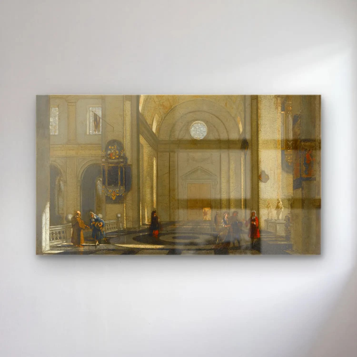 Emanuel de Witte – Interior of a Church No. 4 cam tablo — Emanuel de Witte – Interior of a Church No. 4 — yağlı boya dini sahne