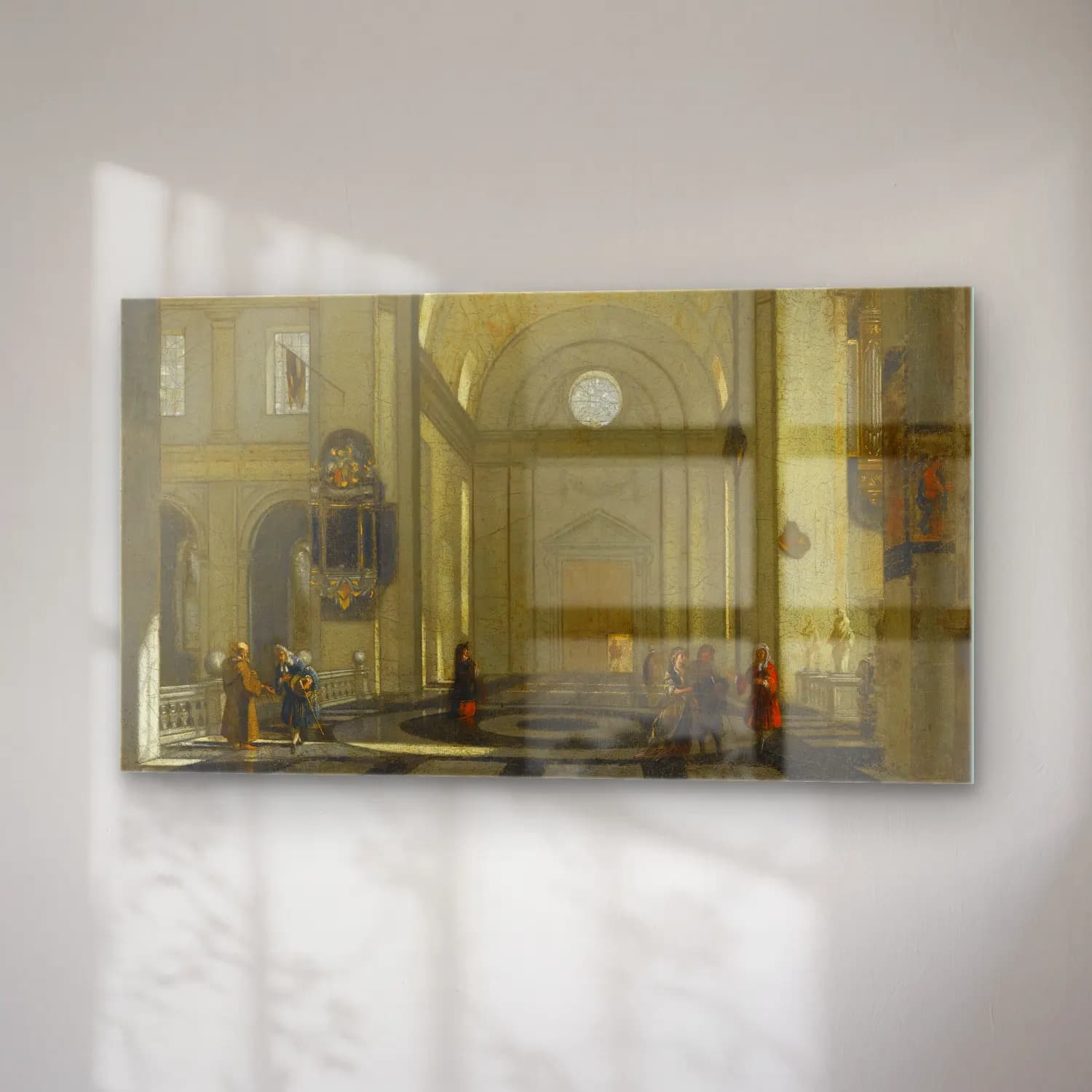Emanuel de Witte – Interior of a Church No. 4 cam tablo — sağ açıdan görünüm