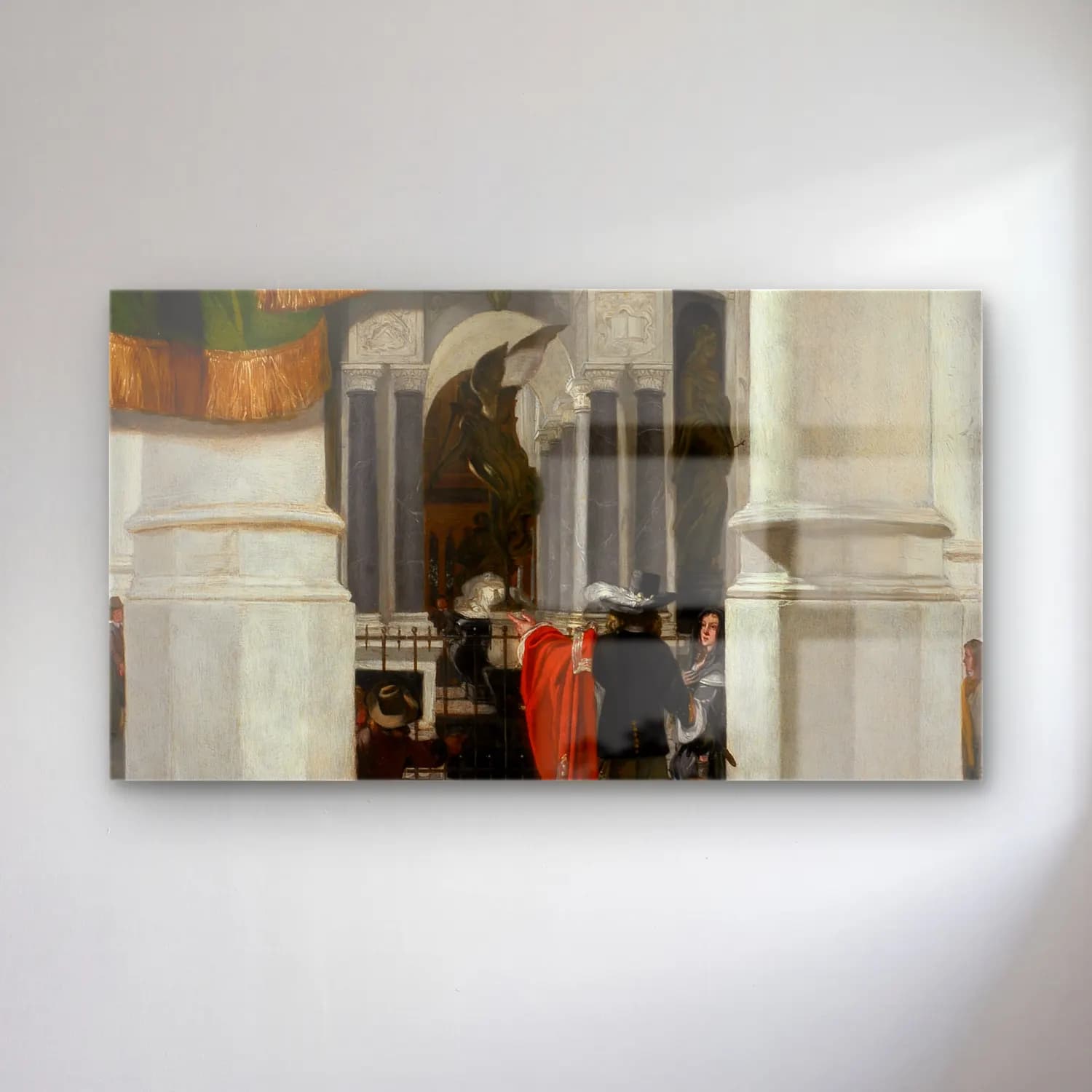 Emanuel de Witte – Interior of the Nieuwe Kerk in Delft with the Tomb of… cam tablo — Emanuel de Witte – Interior of the Nieuwe Kerk in Delft with the Tomb of… — yağlı boya dini sahne