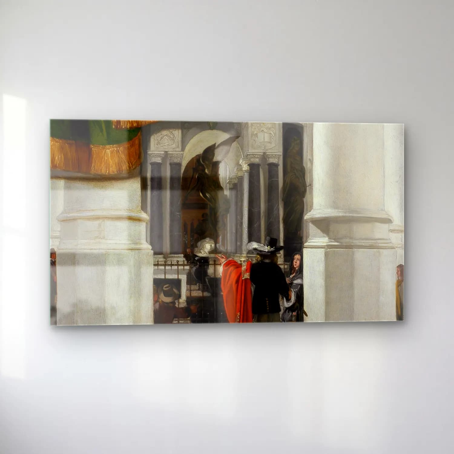 Emanuel de Witte – Interior of the Nieuwe Kerk in Delft with the Tomb of… cam tablo — sol açıdan görünüm