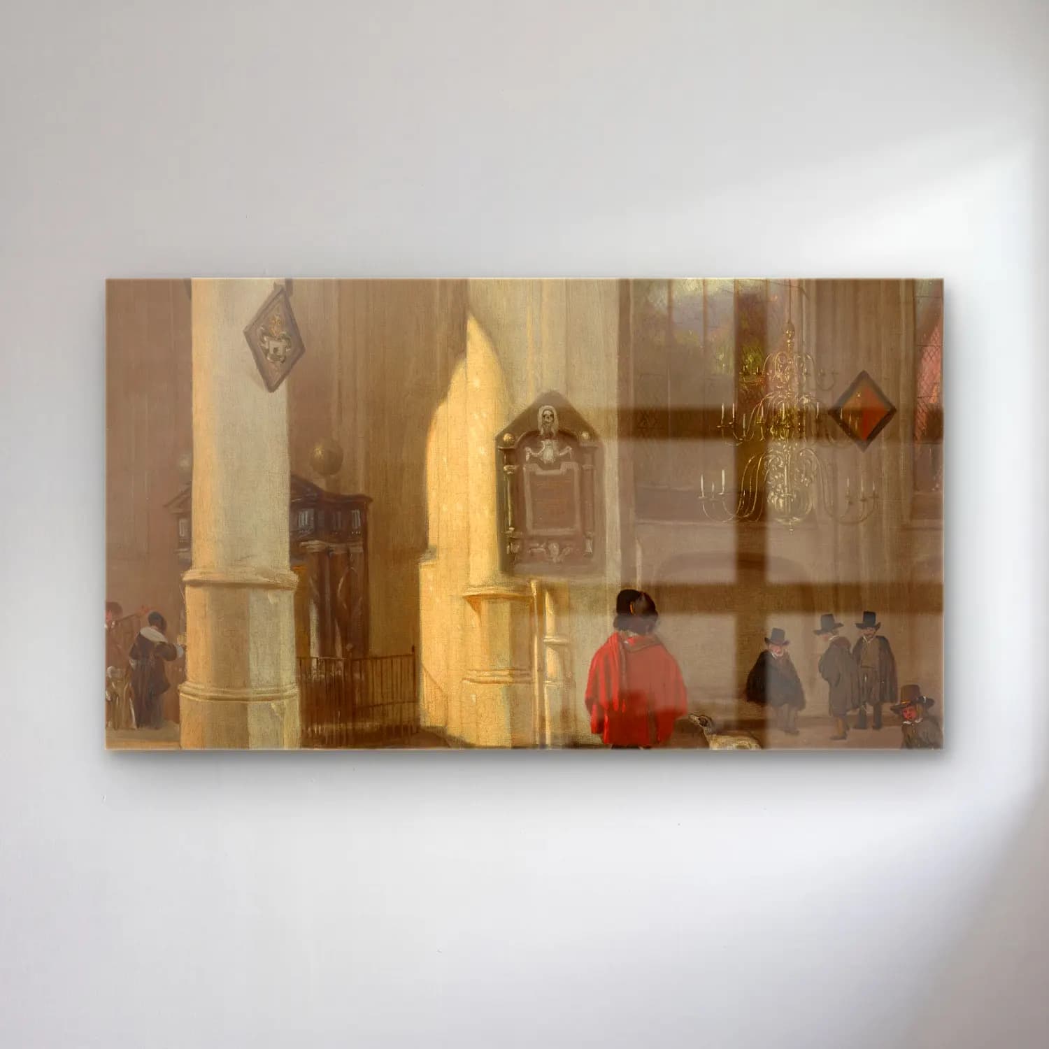 Emanuel de Witte – Interior of the Oude Kerk in Delft cam tablo — Emanuel de Witte – Interior of the Oude Kerk in Delft — yağlı boya dini sahne