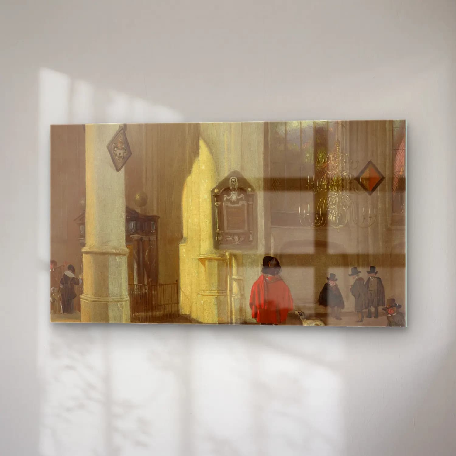 Emanuel de Witte – Interior of the Oude Kerk in Delft cam tablo — sağ açıdan görünüm