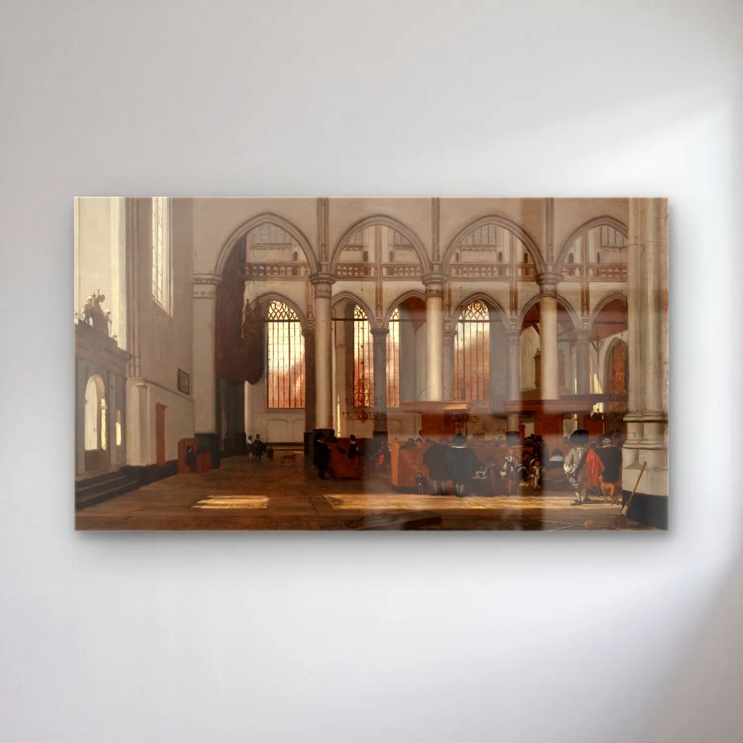 Emanuel de Witte – Interior of the Oude Kerk, Amsterdam (circa 1659) cam tablo — Emanuel de Witte – Interior of the Oude Kerk, Amsterdam (circa 1659) — yağlı boya katedral